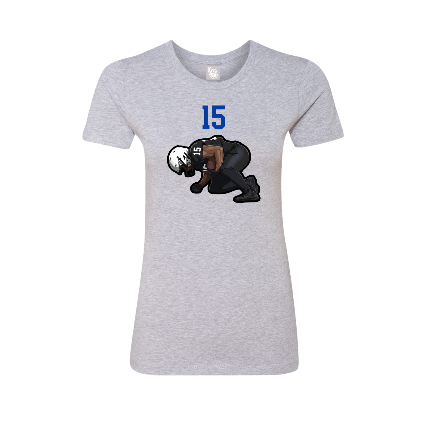 Womens Tee — Number Top in Grey