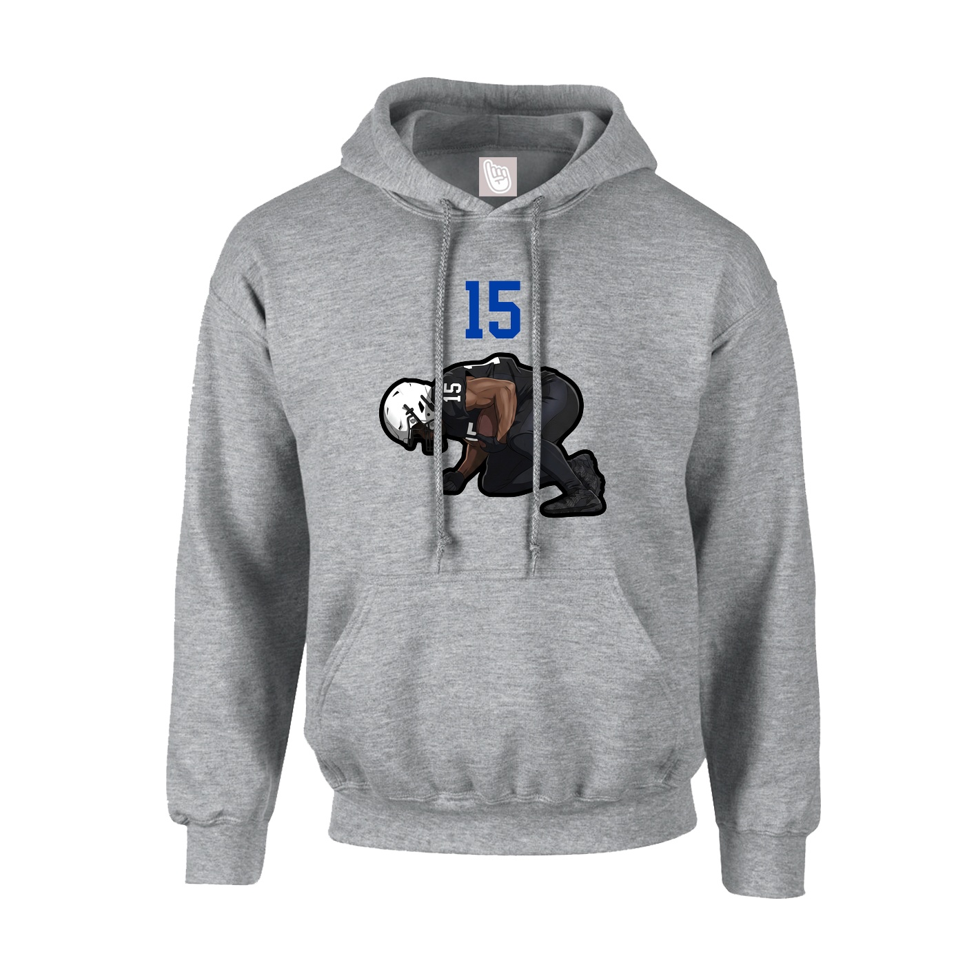 Hoodie — Number Top in Grey