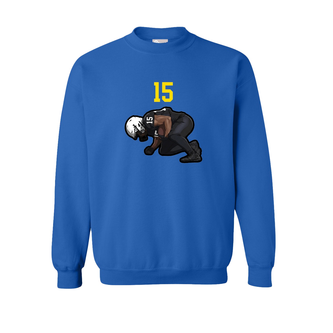 Fleece Crew — Number Top in Royal
