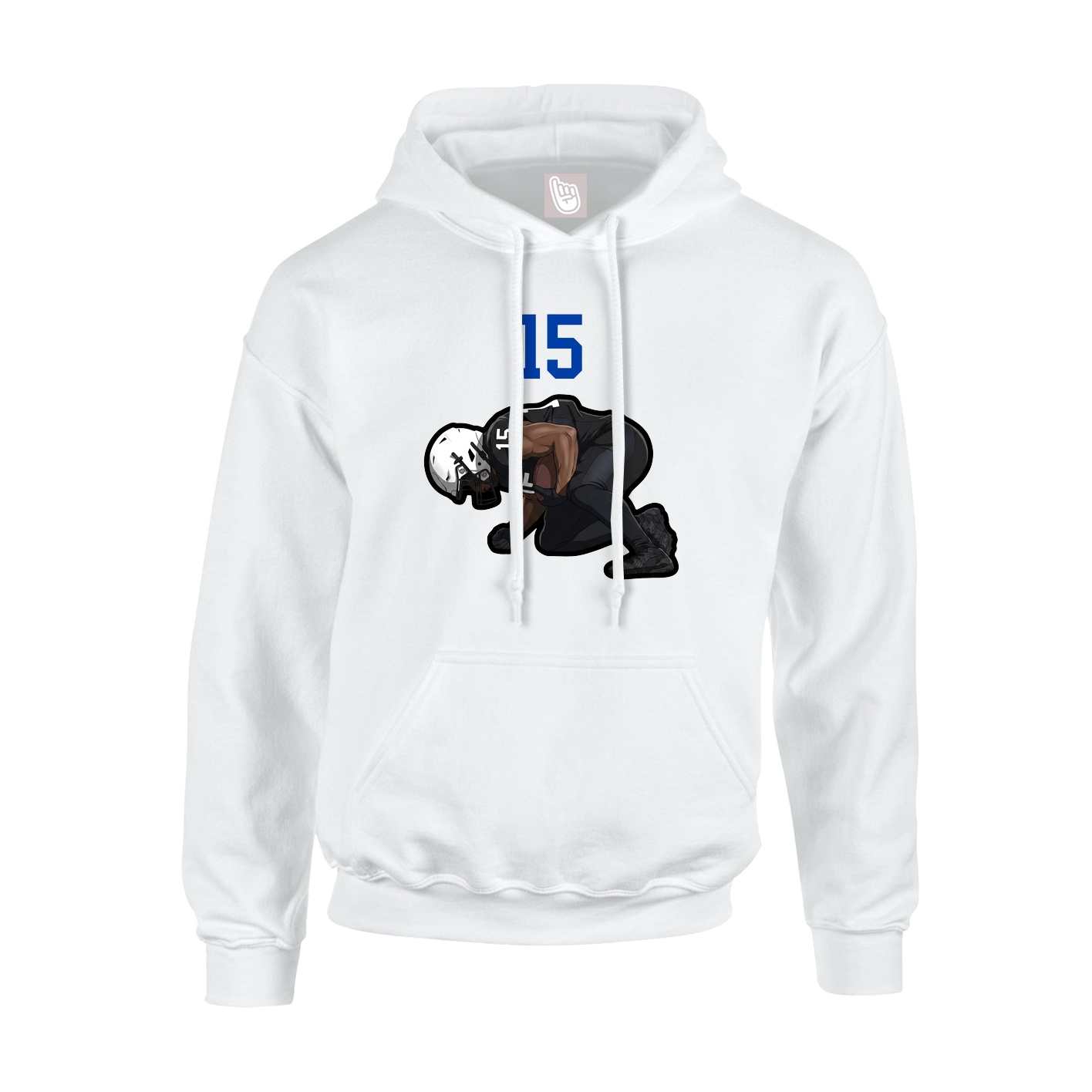 Youth Hoodie — Number Top in White