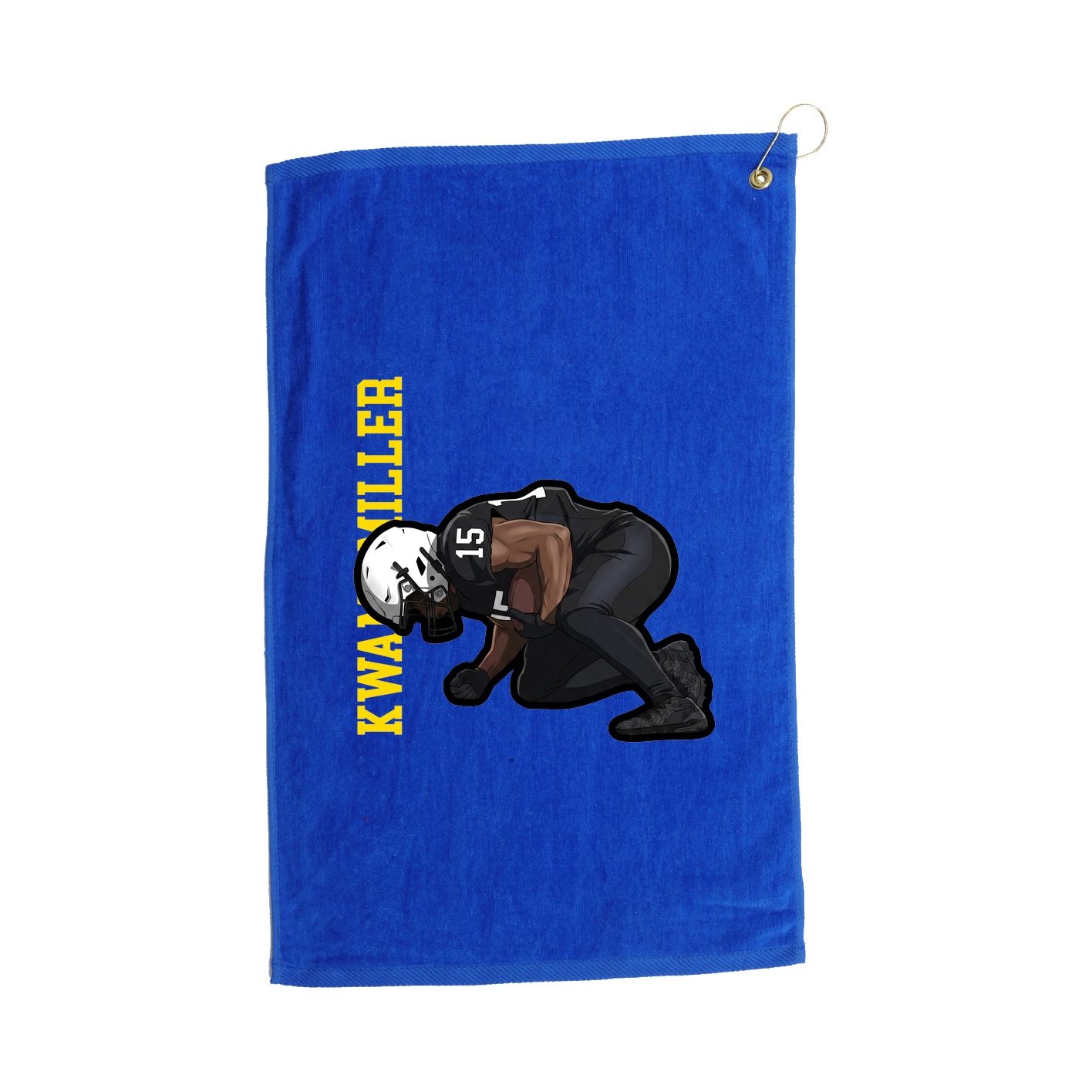 Golf Towel — Name Vertical in Royal