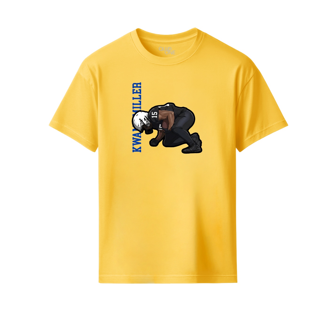 Youth Tee — Name Vertical in Yellow