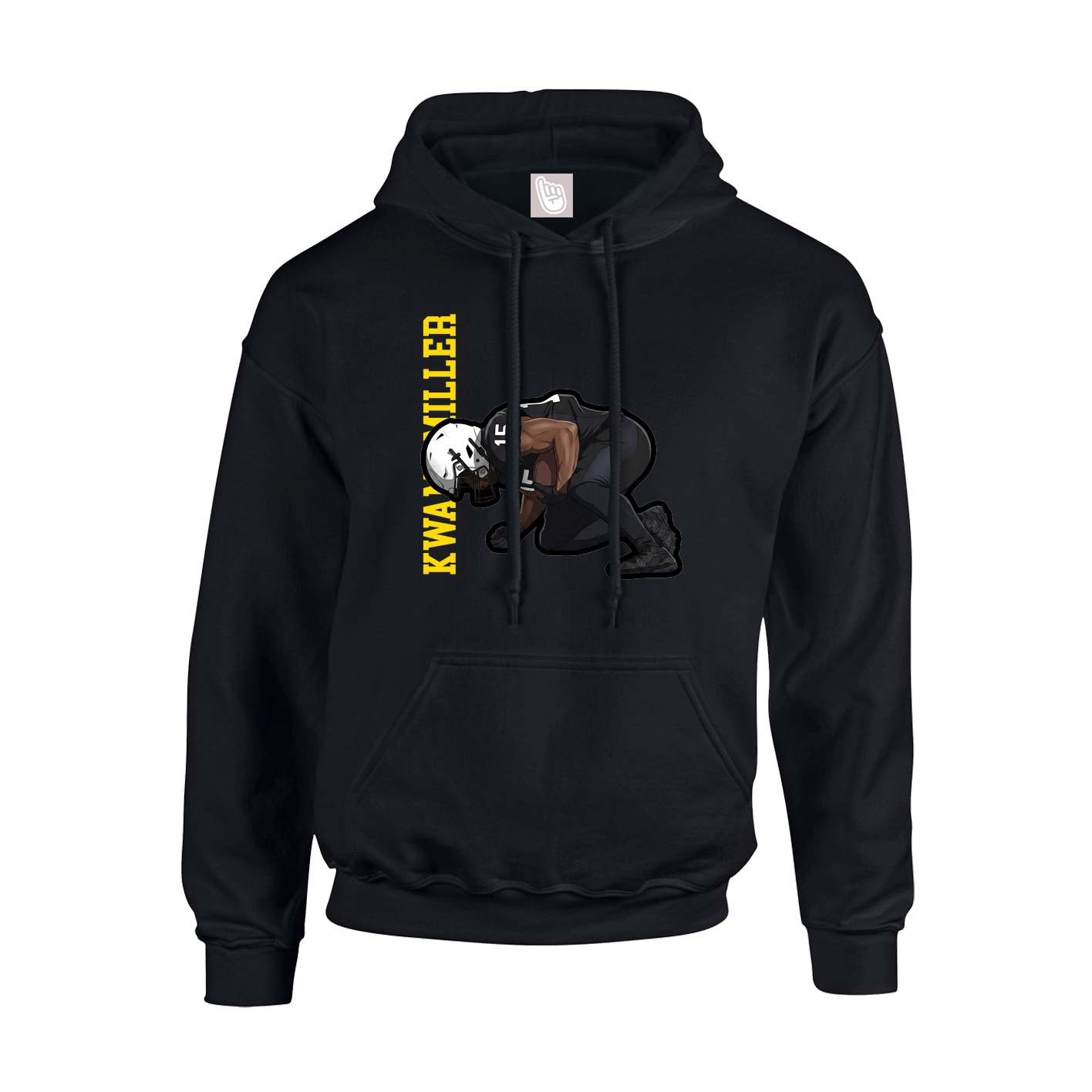 Youth Hoodie — Name Vertical in Black