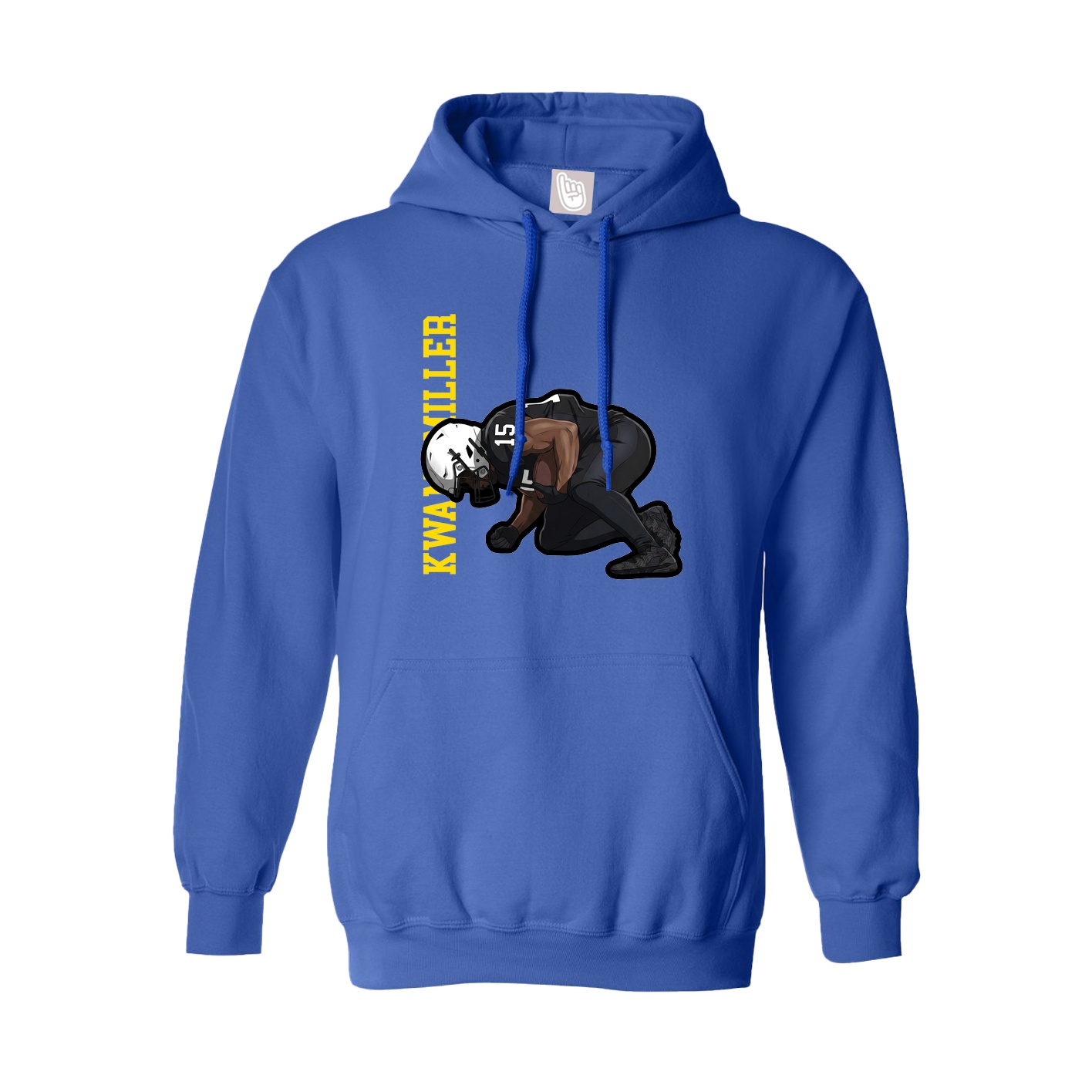 Youth Hoodie — Name Vertical in Royal
