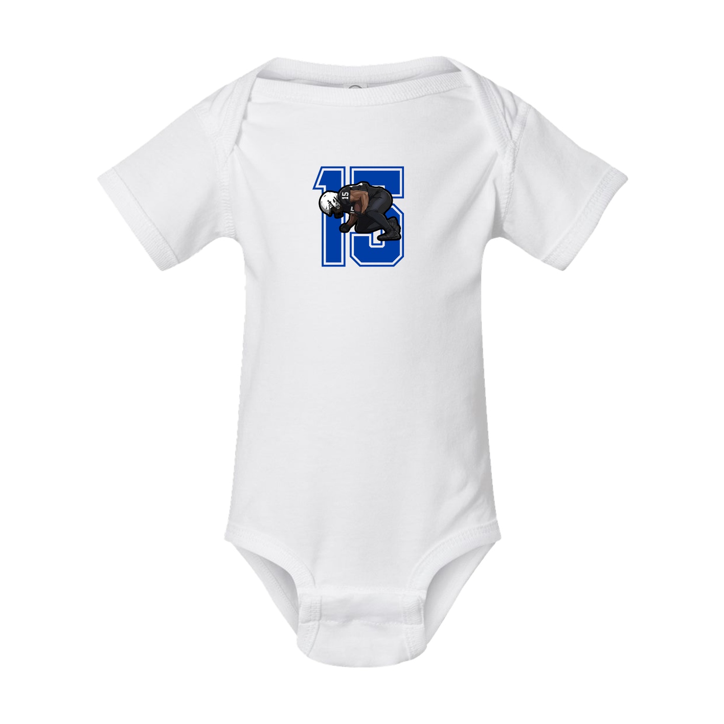 Baby Onesie — Number in White