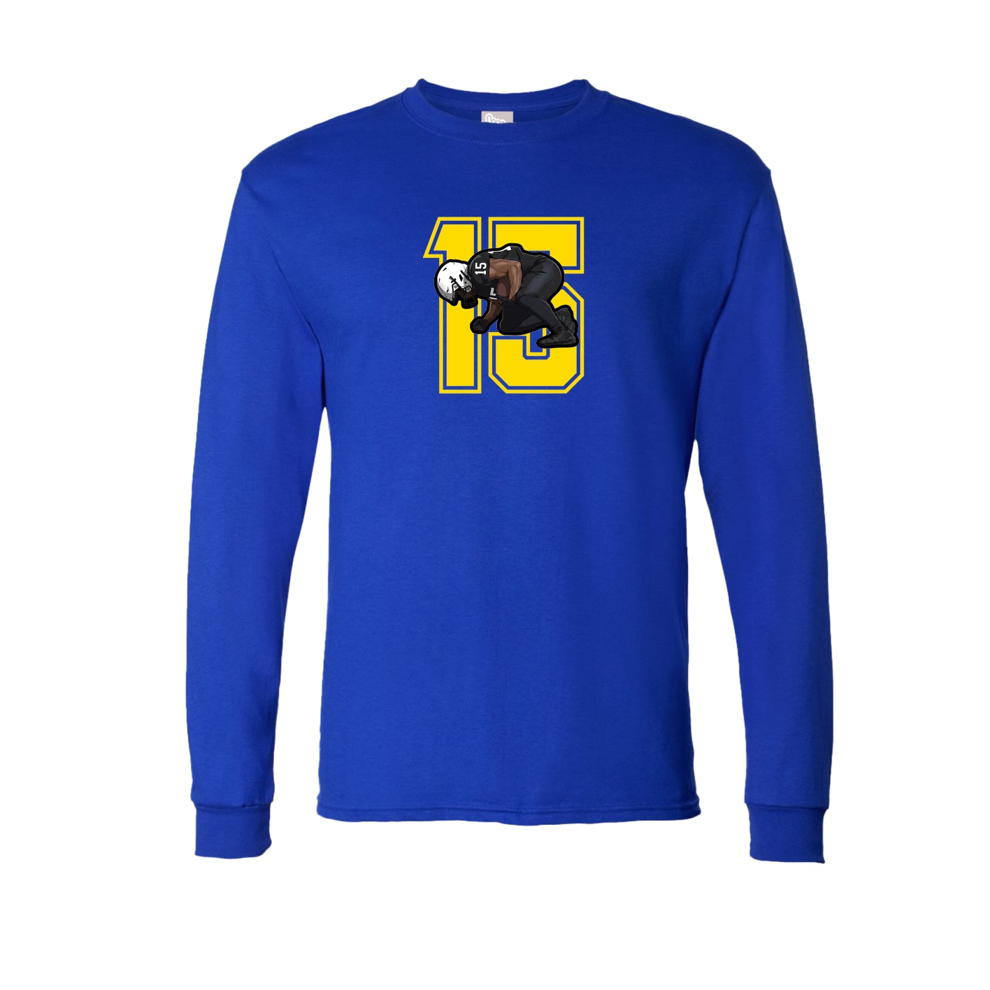 Long Sleeve Tee — Number in Royal