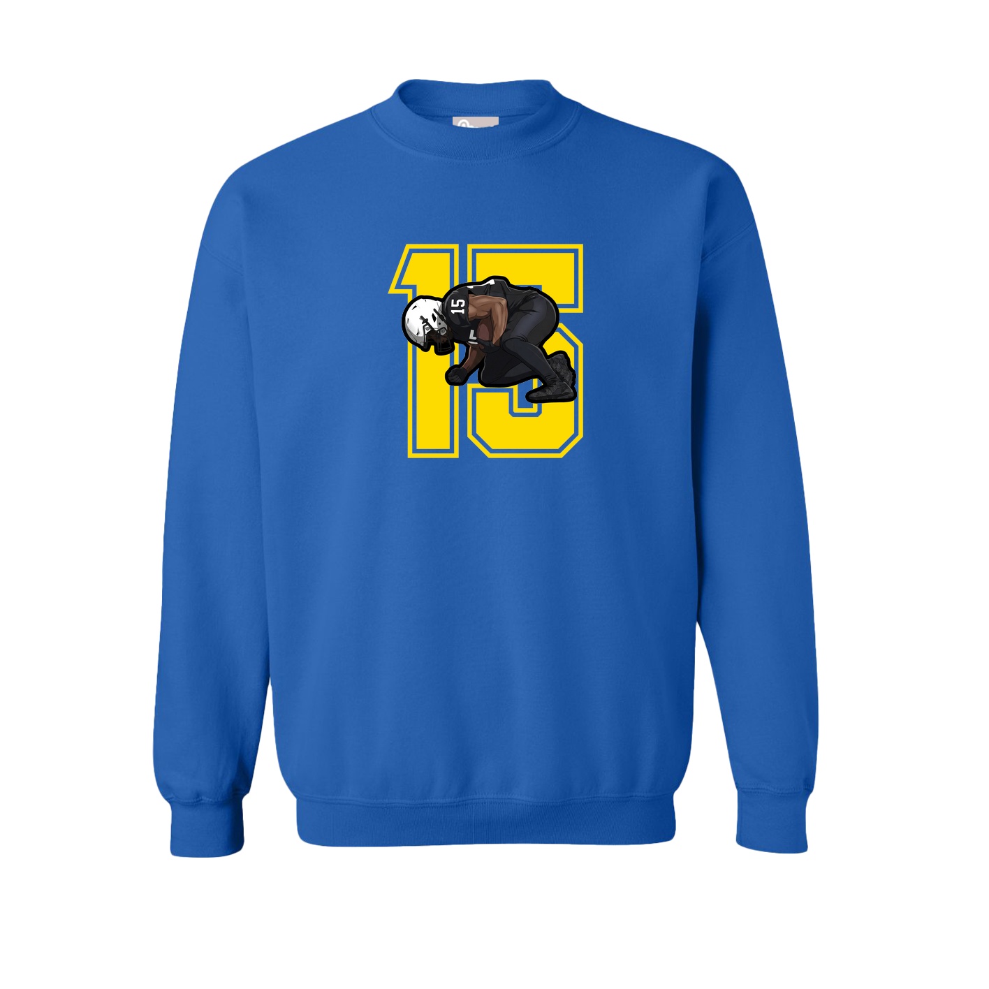 Fleece Crew — Number in Royal