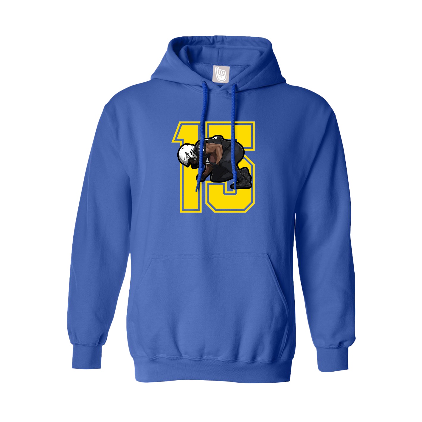 Youth Hoodie — Number in Royal
