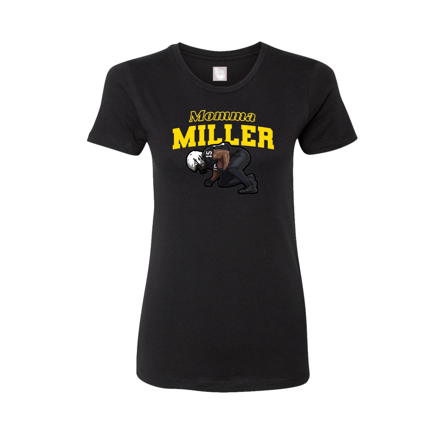 Womens Tee — Mothers Day Block in Black