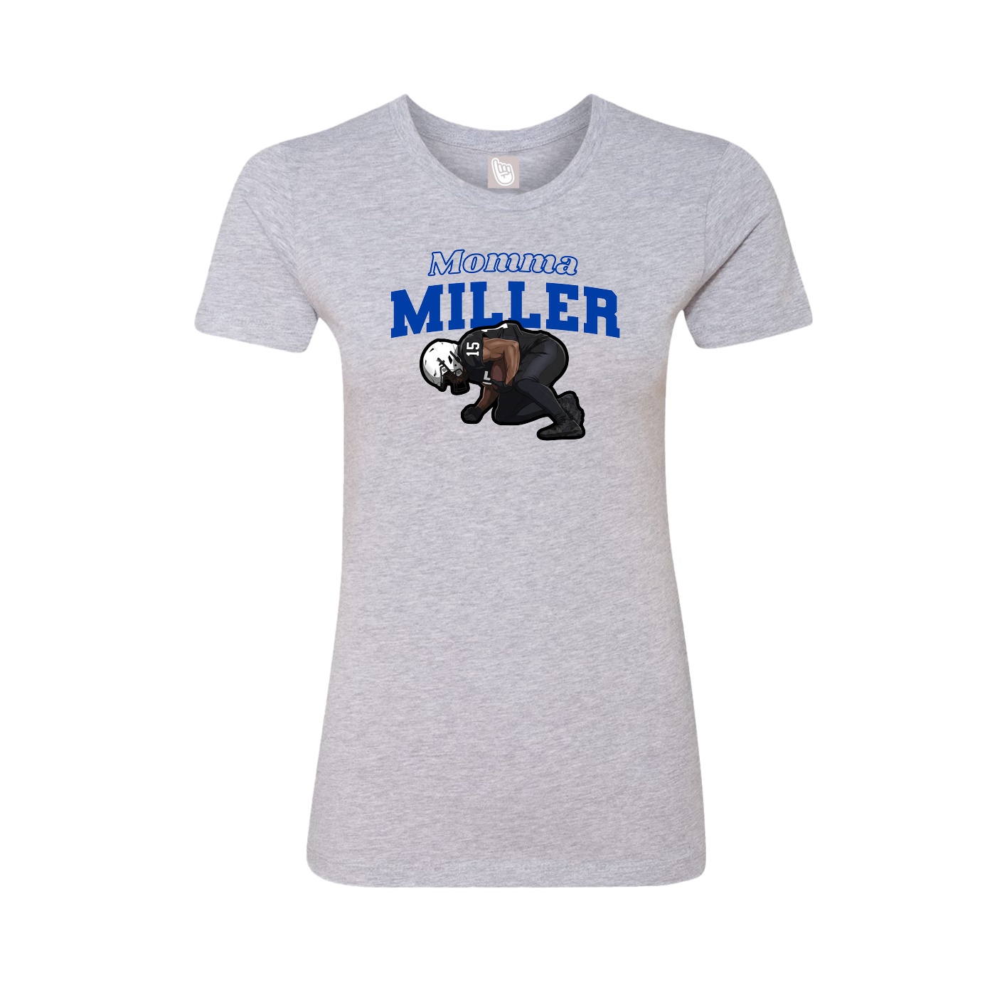 Womens Tee — Mothers Day Block in Grey