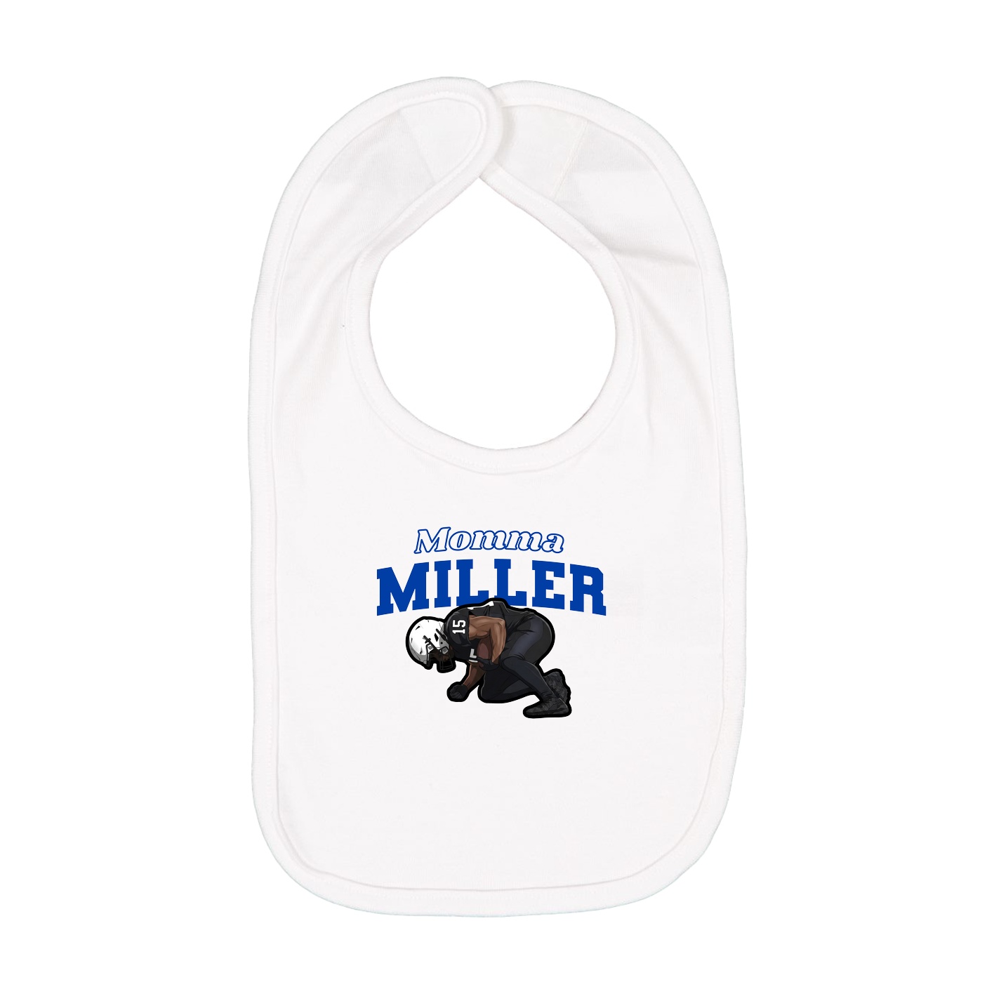 Infant Bib — Mothers Day Block in White