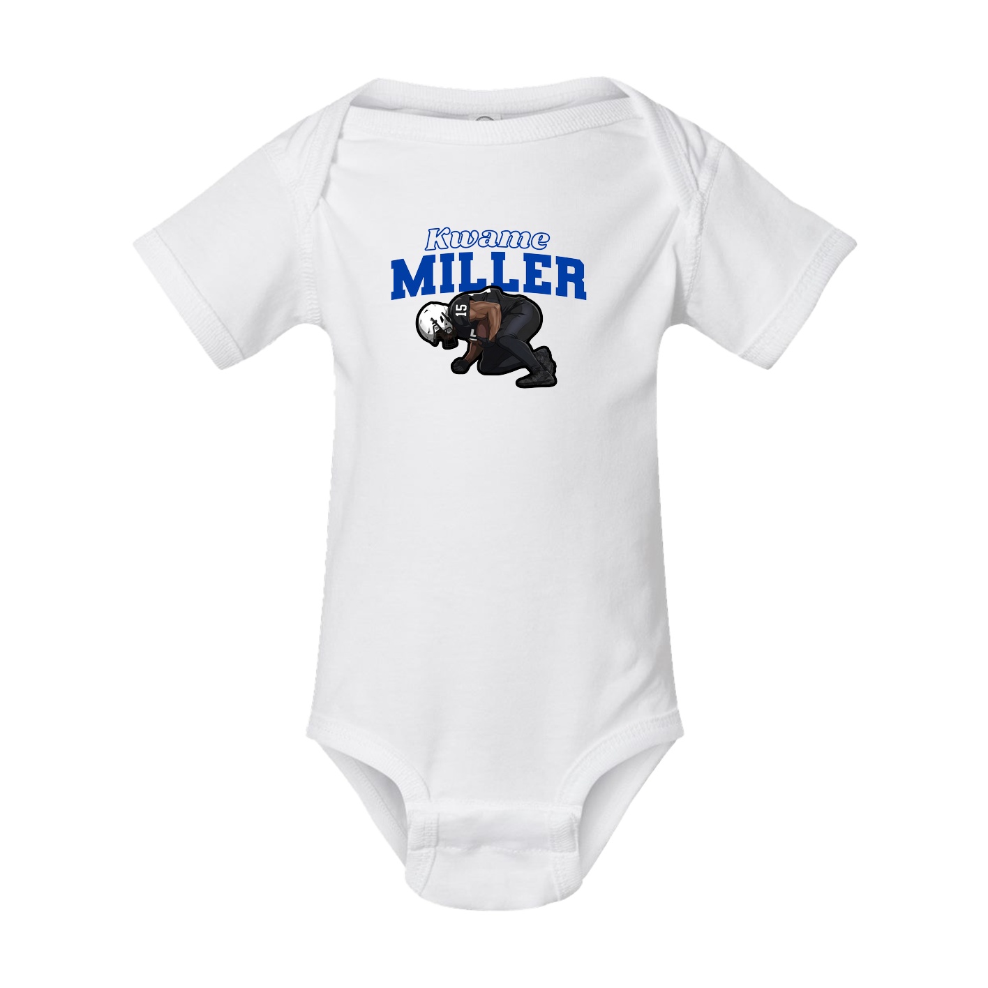 Baby Onesie — Name Arch in White