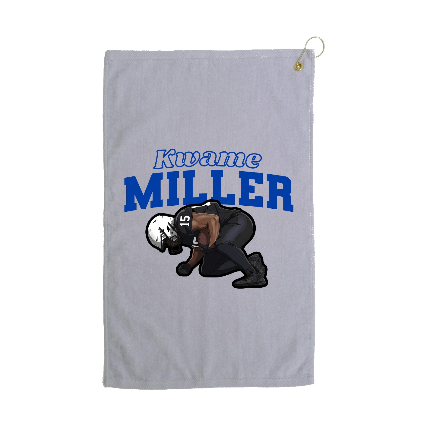 Golf Towel — Name Arch in Grey
