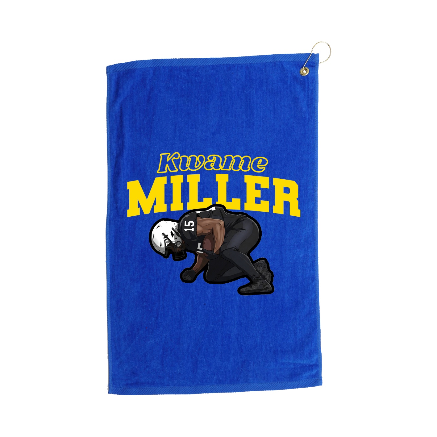 Golf Towel — Name Arch in Royal