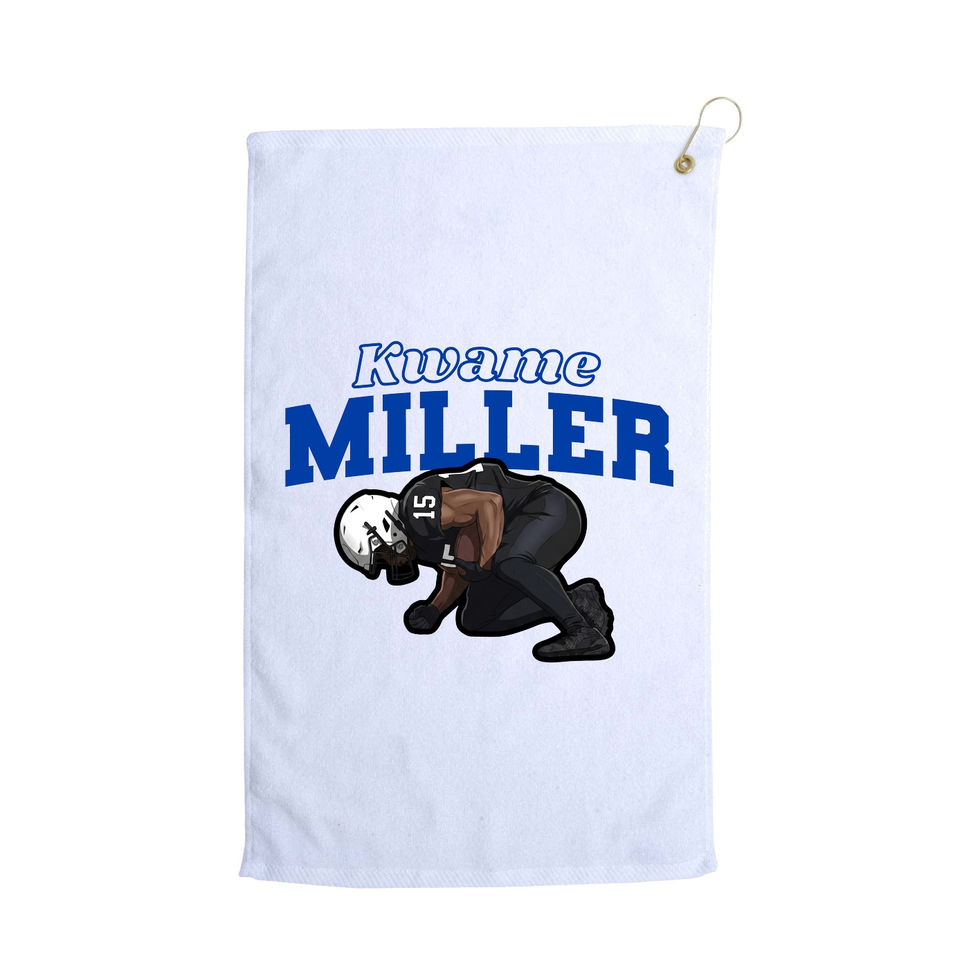 Golf Towel — Name Arch in White