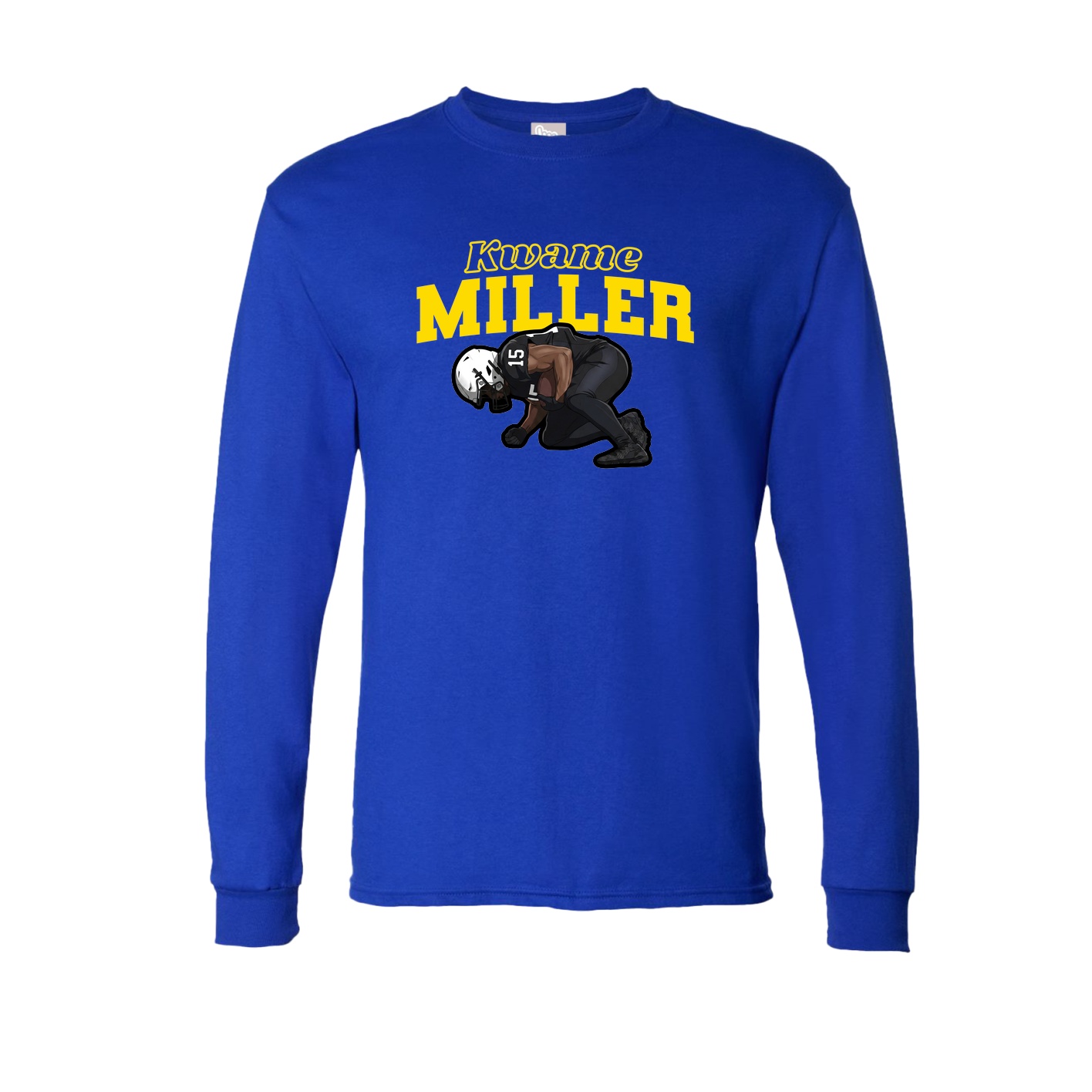 Long Sleeve Tee — Name Arch in Royal
