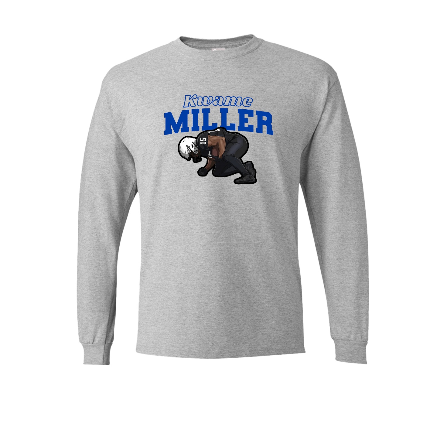 Long Sleeve Tee — Name Arch in Grey