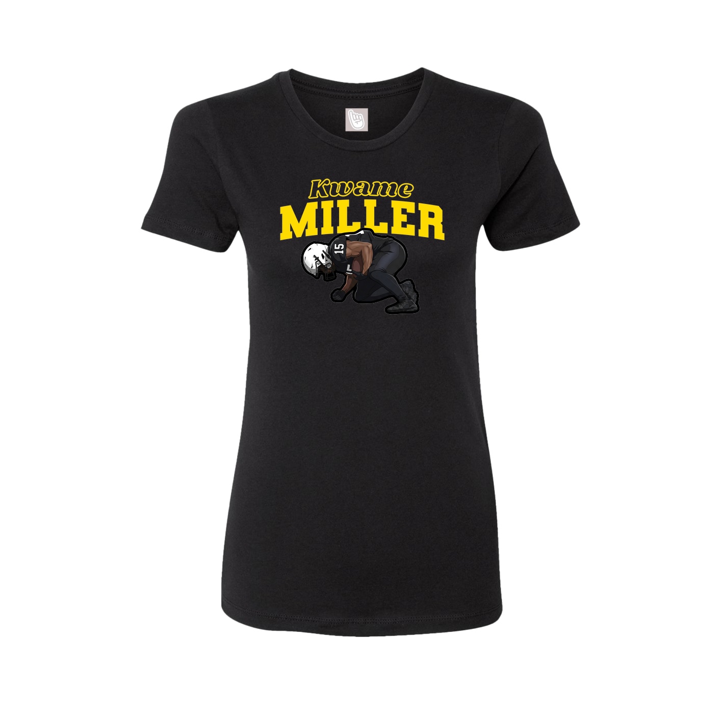 Womens Tee — Name Arch in Black