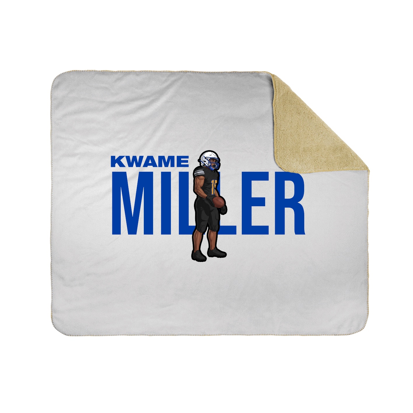 Throw Blanket — Player Name in White