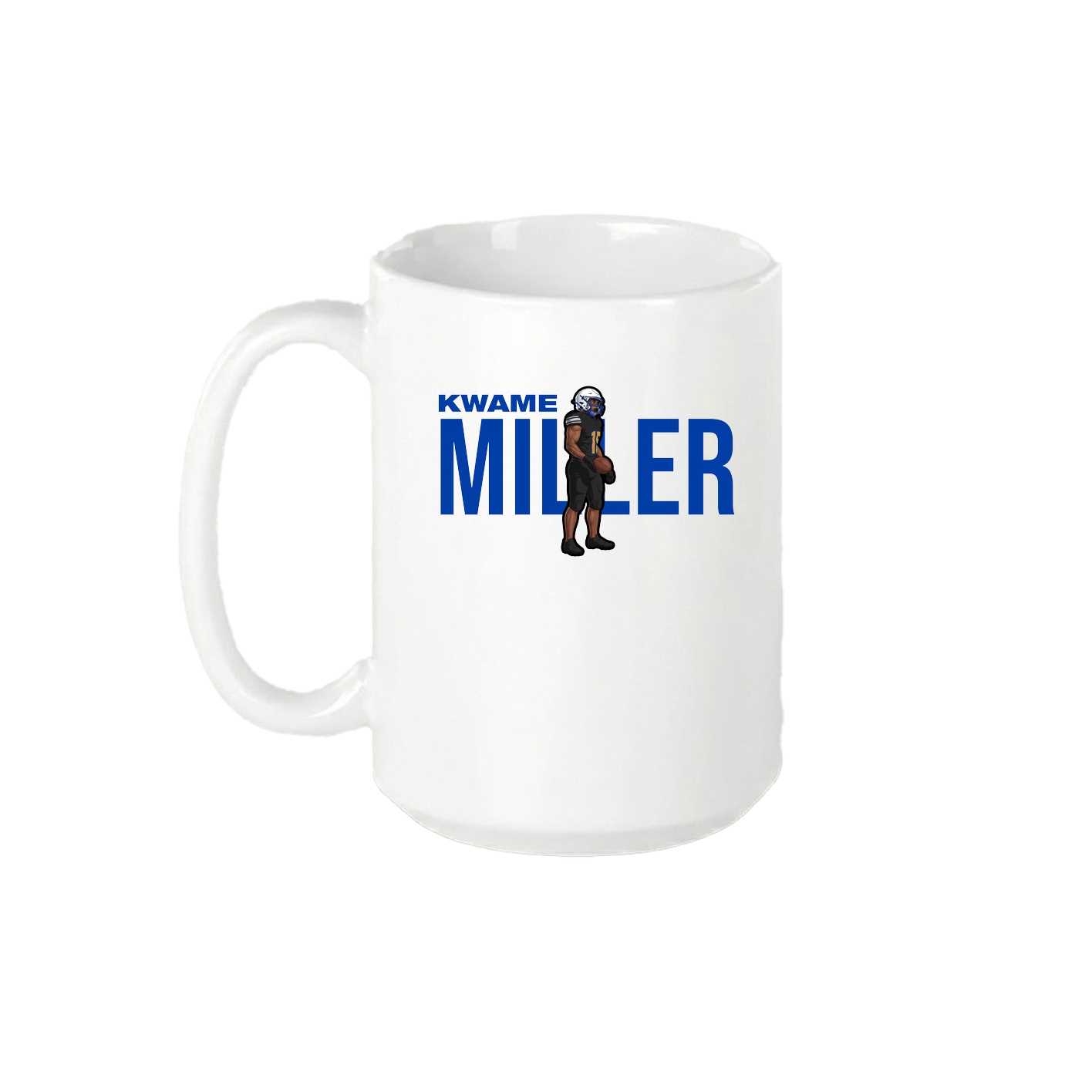 15oz Coffee Mug — Player Name in White