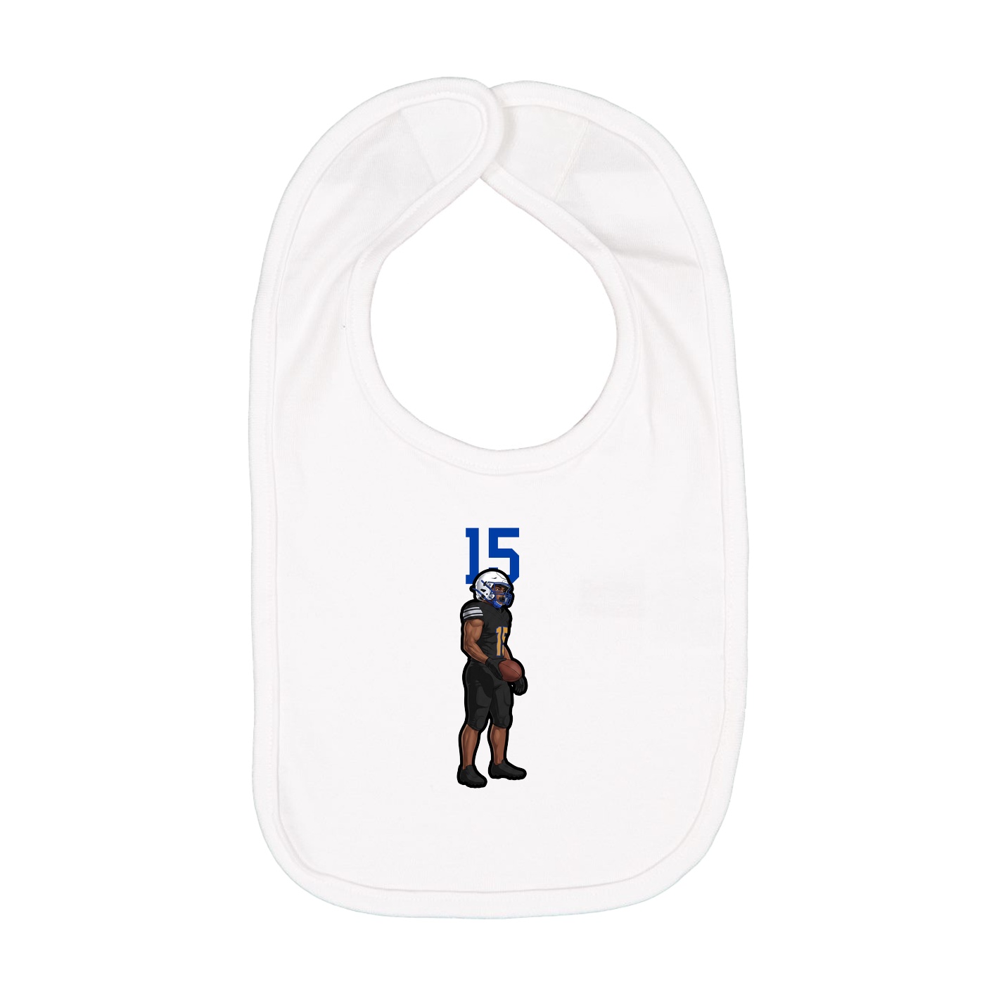 Infant Bib — Number Top in White