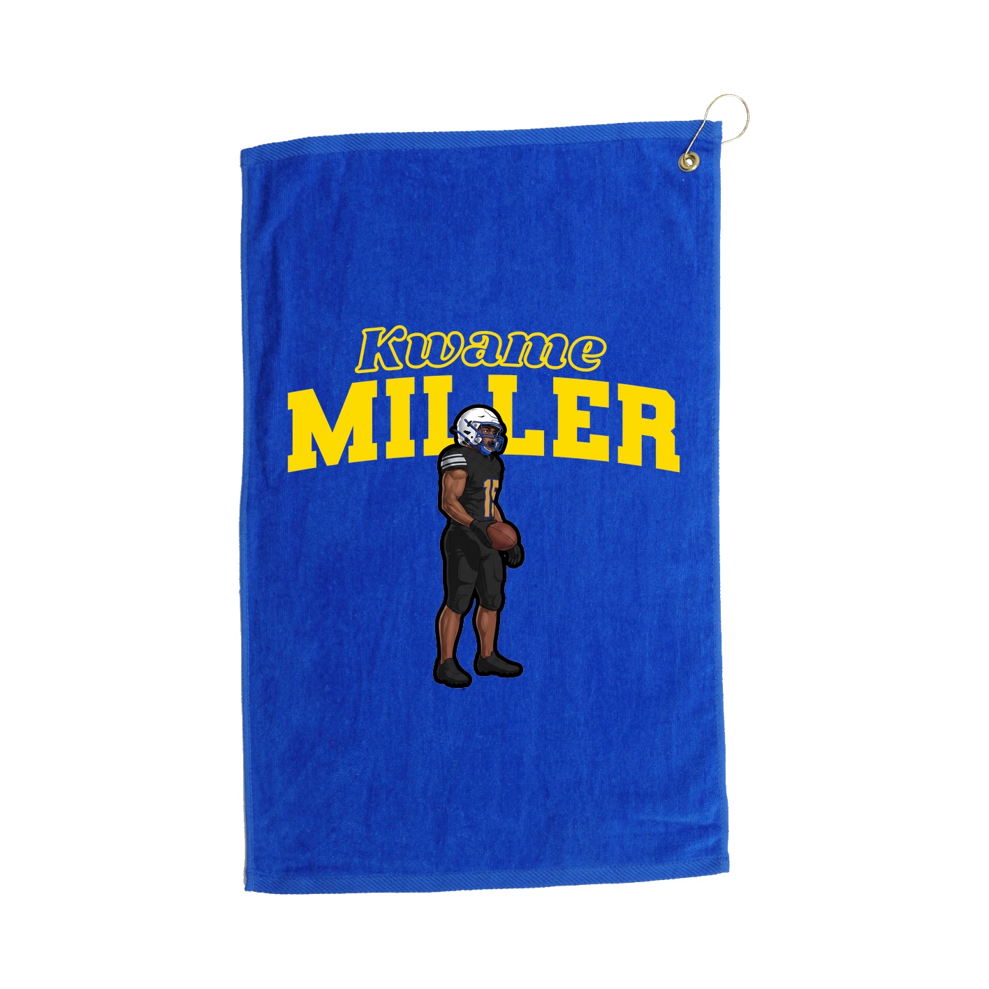 Golf Towel — Name Arch in Royal