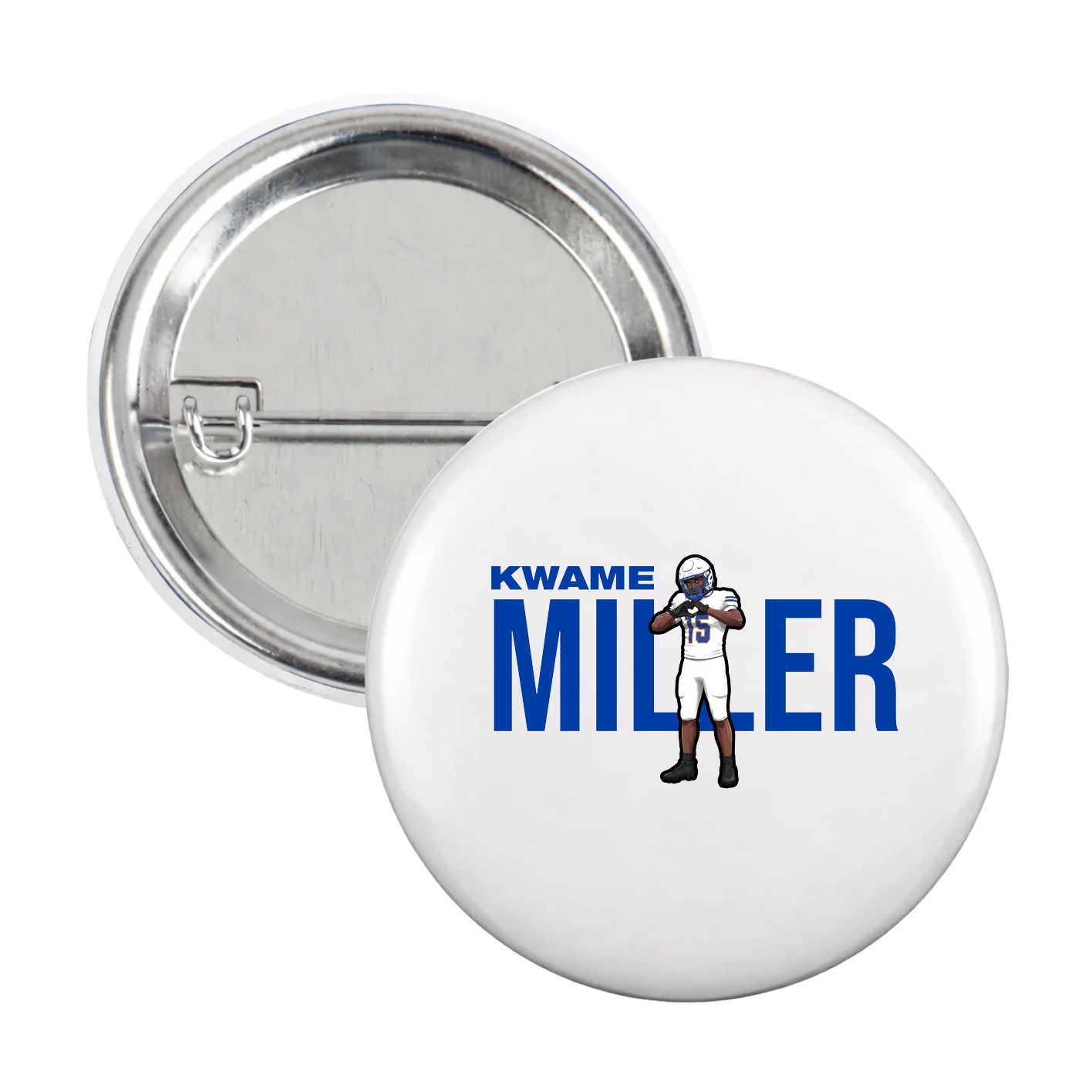 Game Day Button — Player Name in White