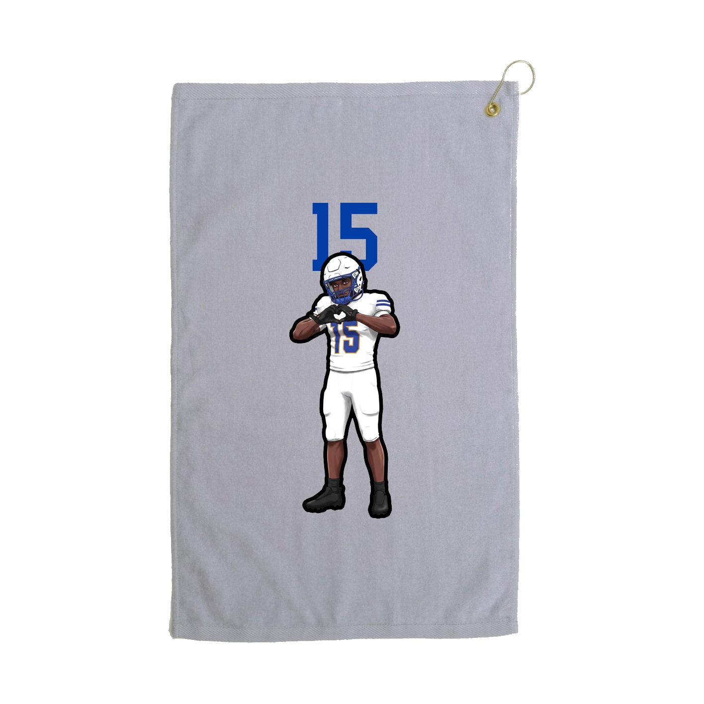 Golf Towel — Number Top in Grey