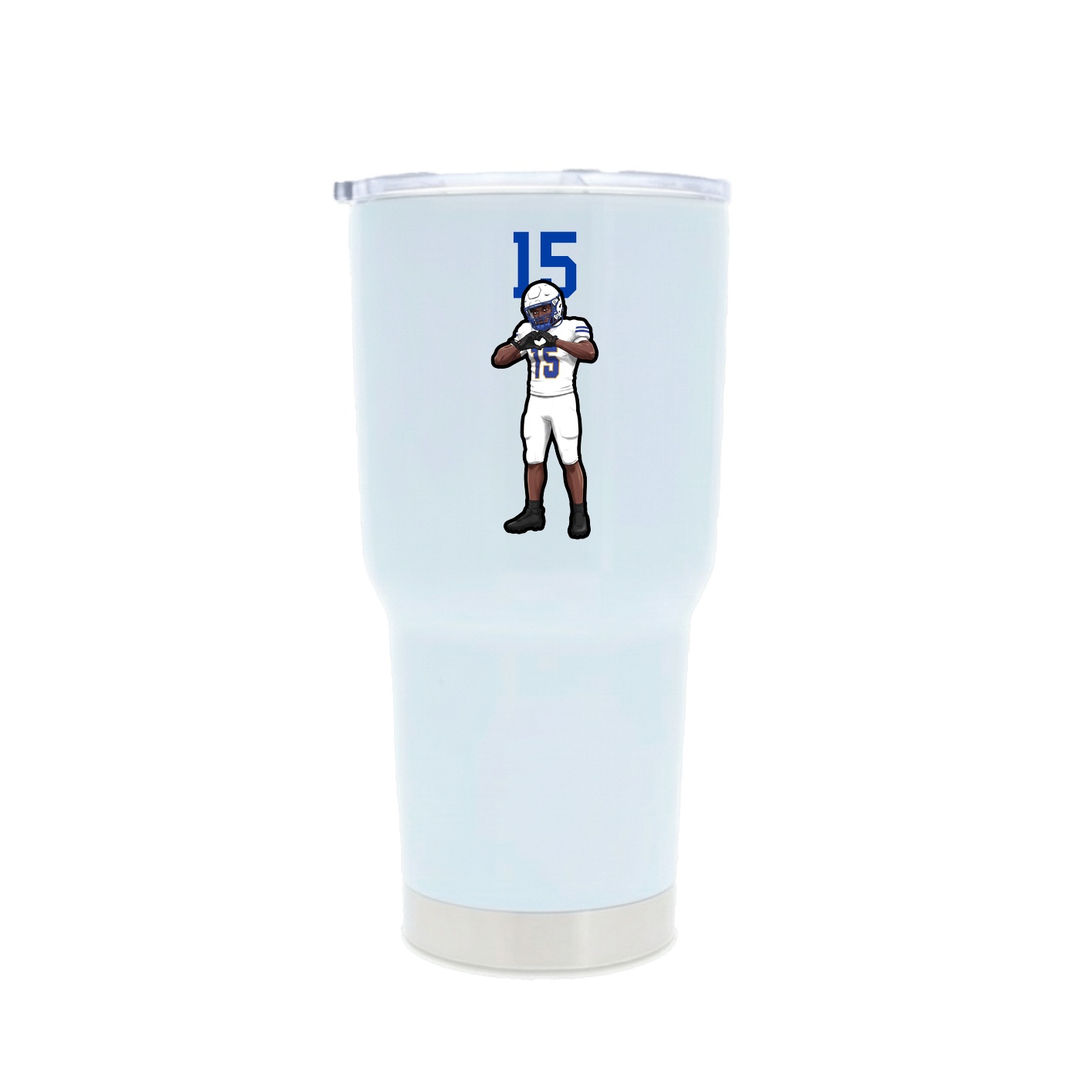 30oz Stainless Steel Tumbler — Number Top in White
