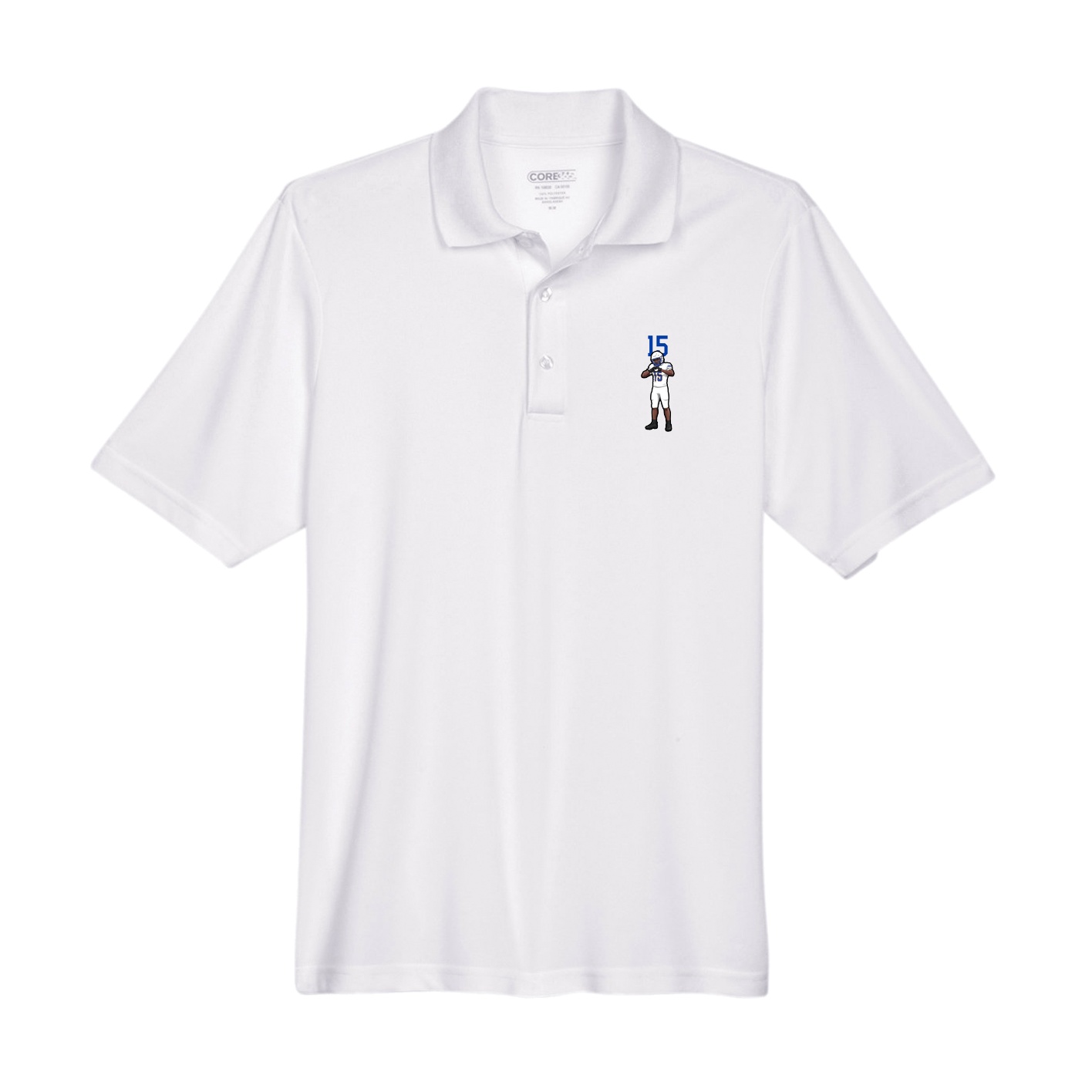 Performance Polo — Number Top in White