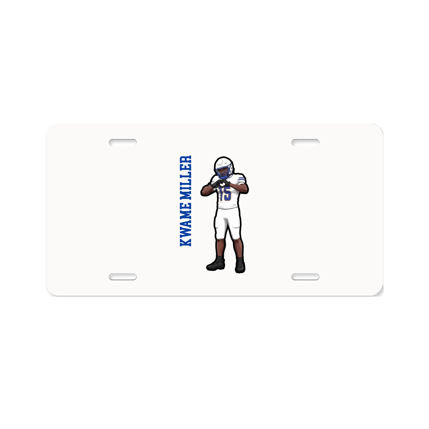 License Plate — Name Vertical in Classic