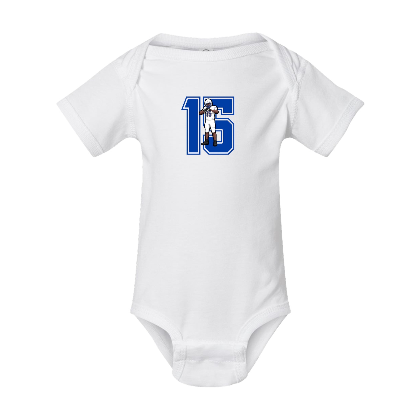 Baby Onesie — Number in White