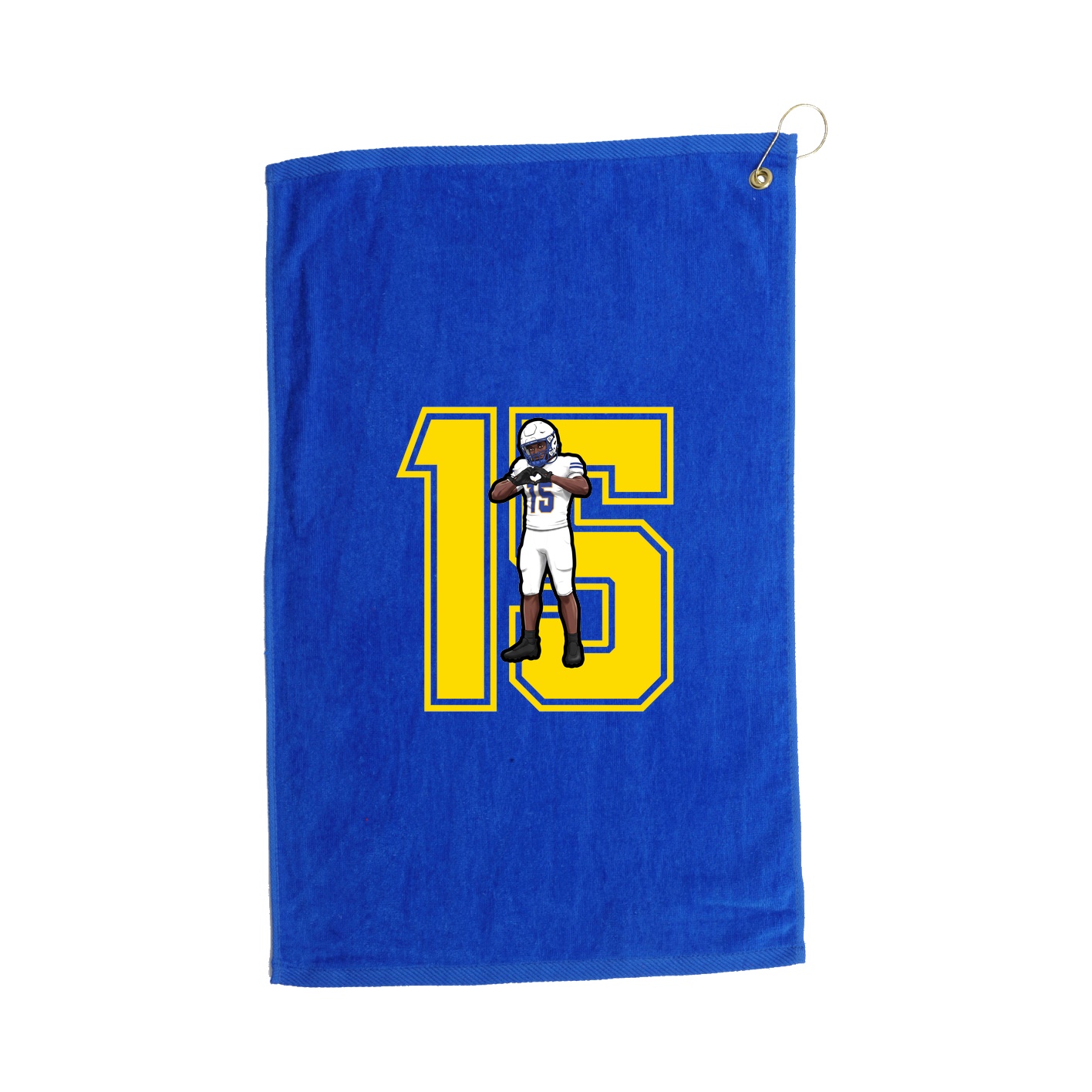 Golf Towel — Number in Royal