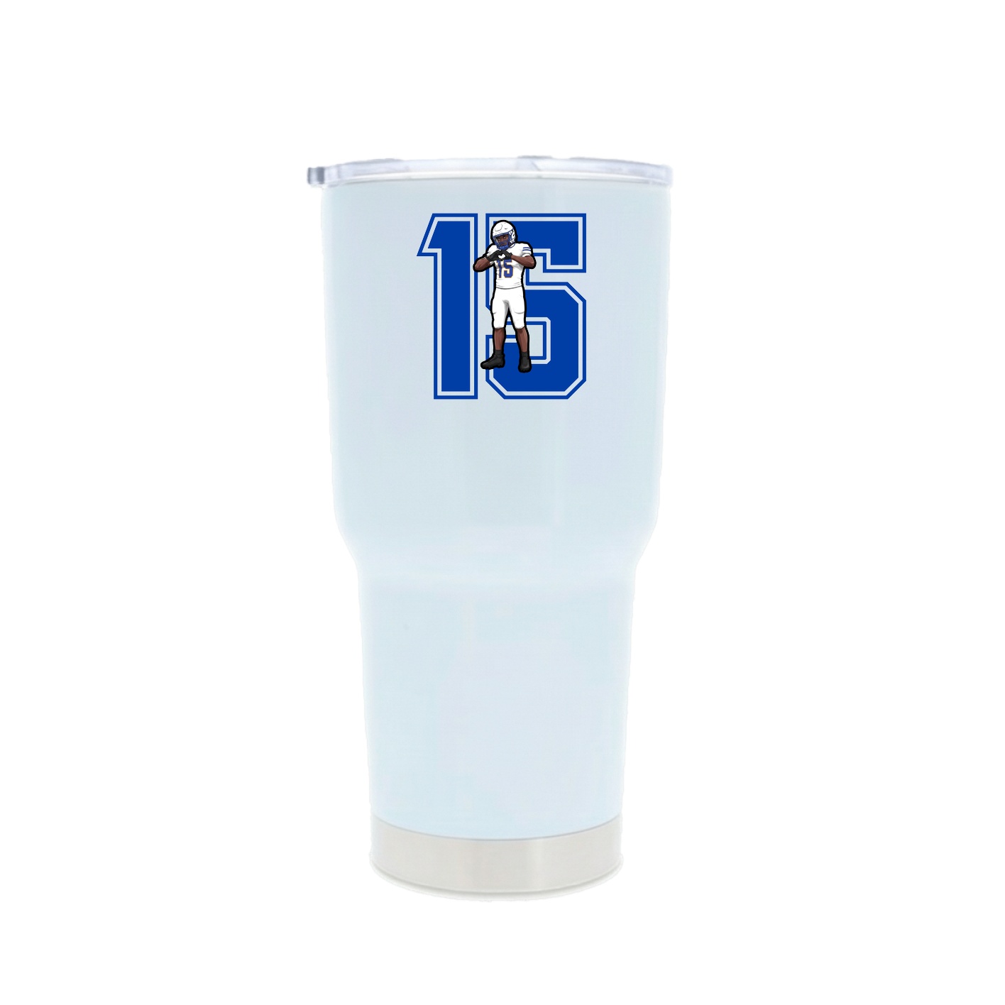 30oz Stainless Steel Tumbler — Number in White