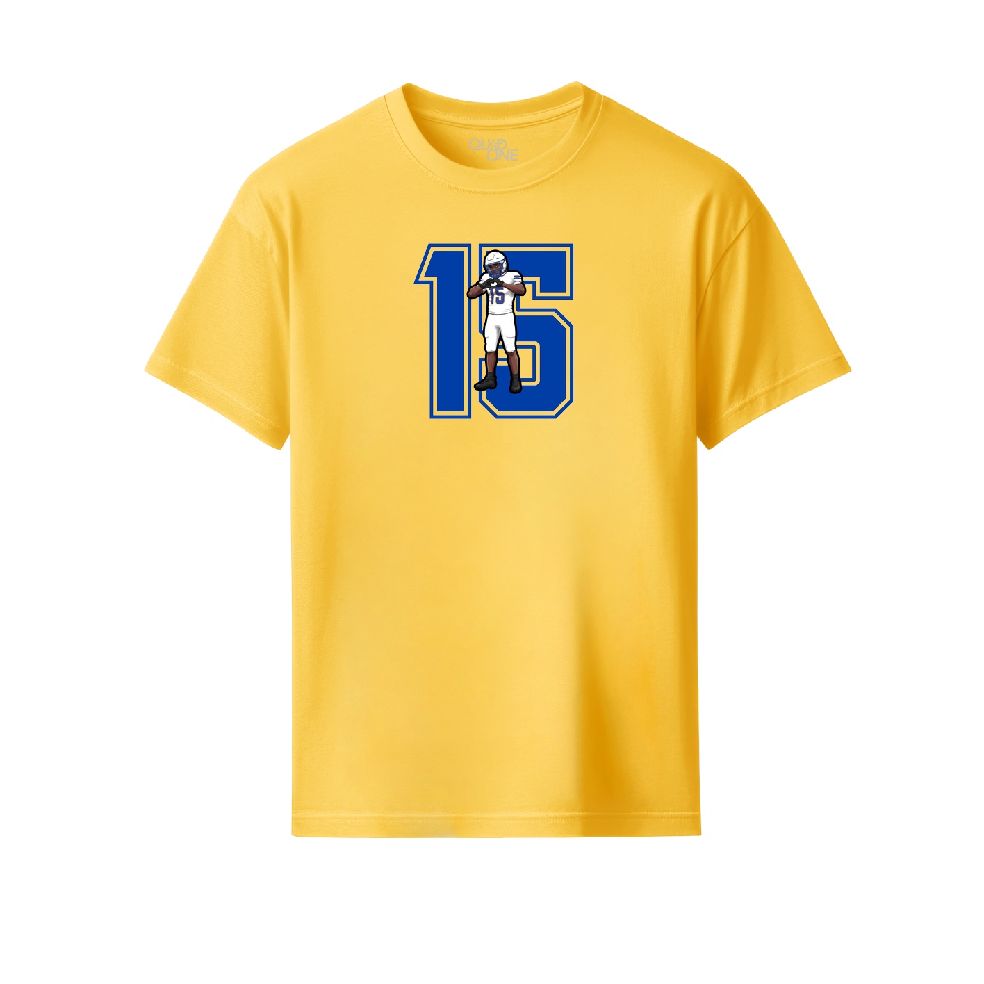 Youth Tee — Number in Yellow