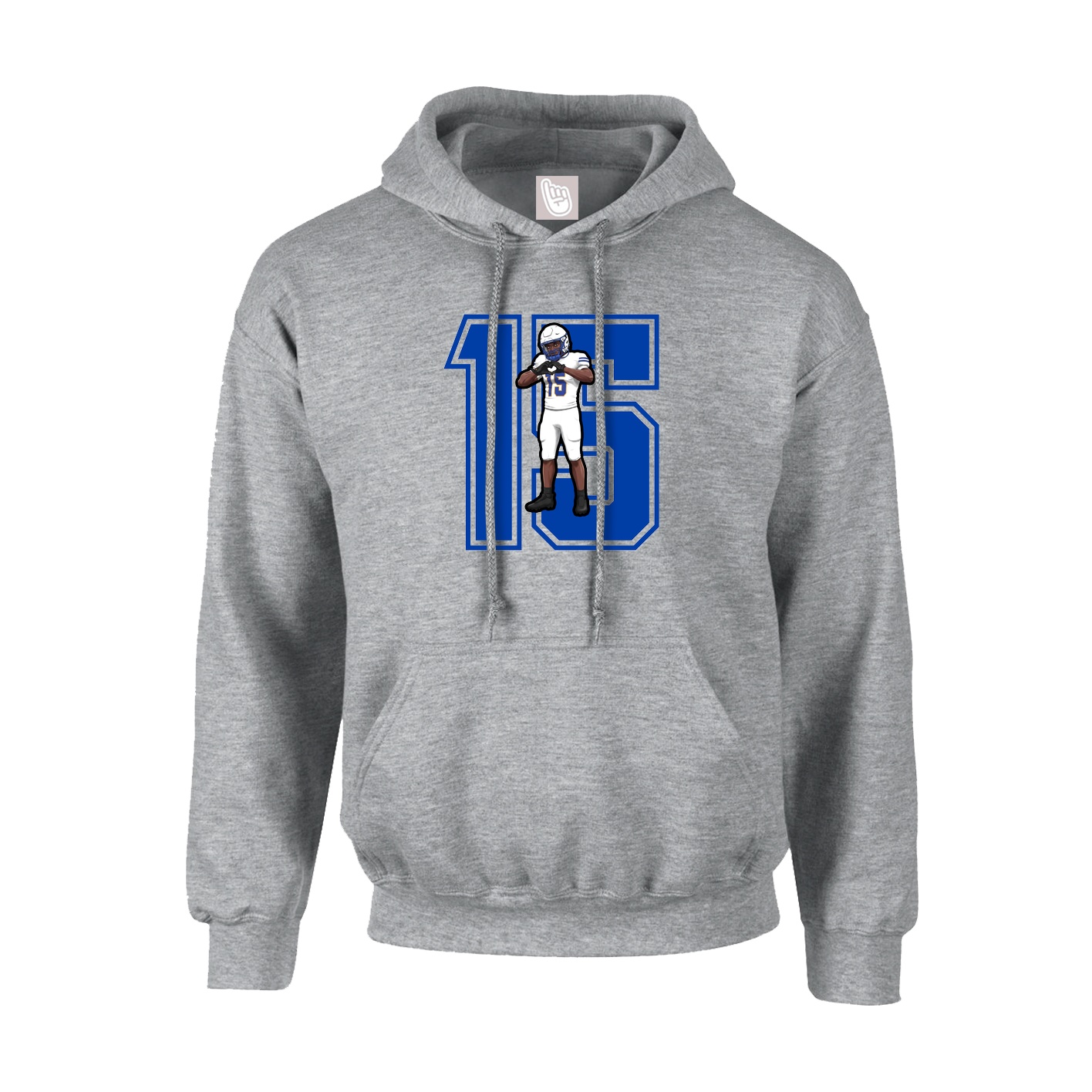 Hoodie — Number in Grey