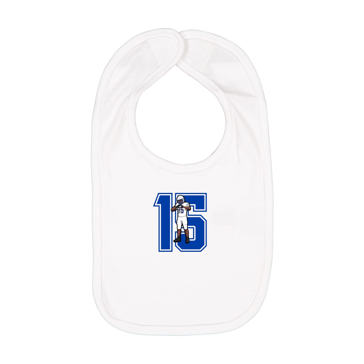 Infant Bib — Number in White