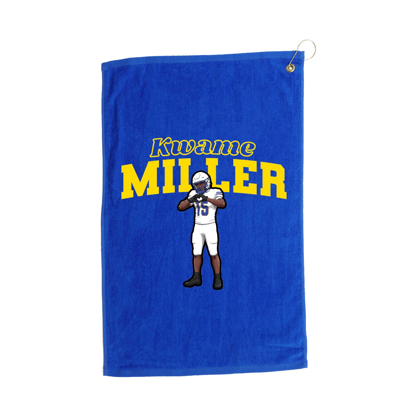 Golf Towel — Name Arch in Royal