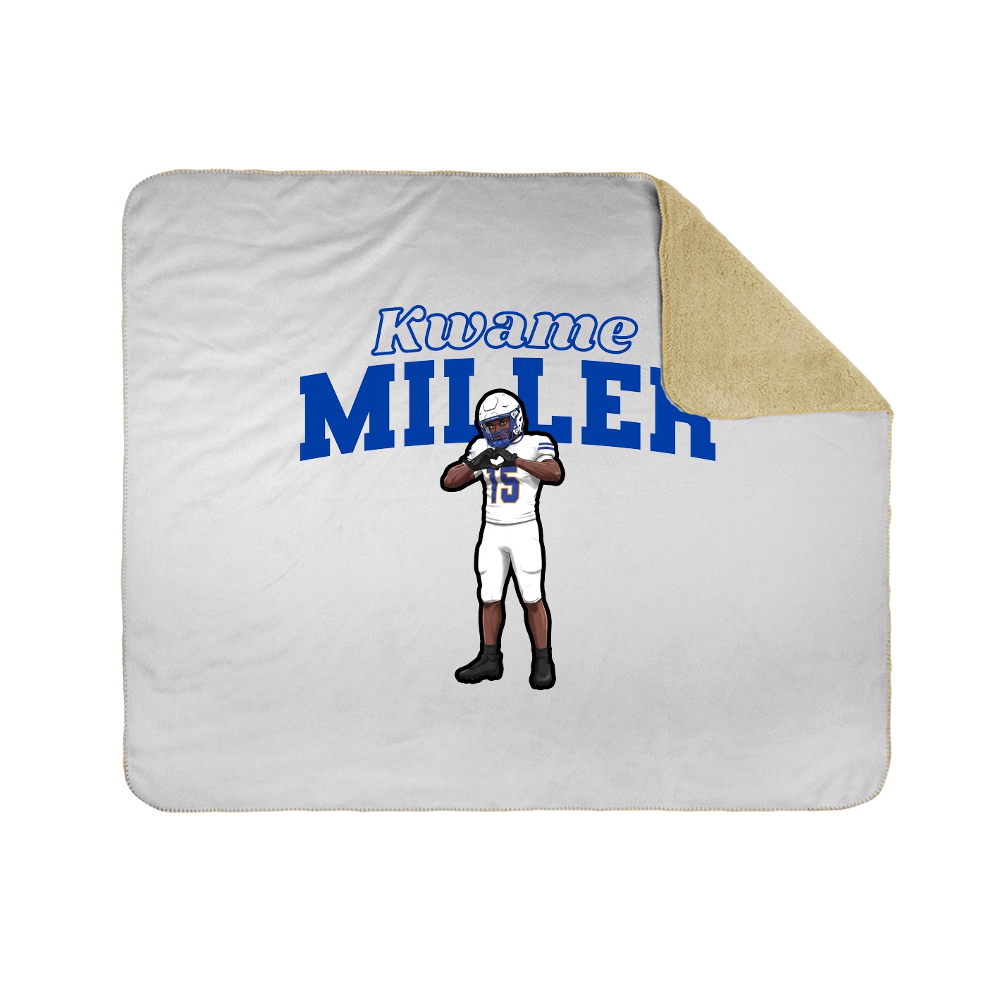 Throw Blanket — Name Arch in White