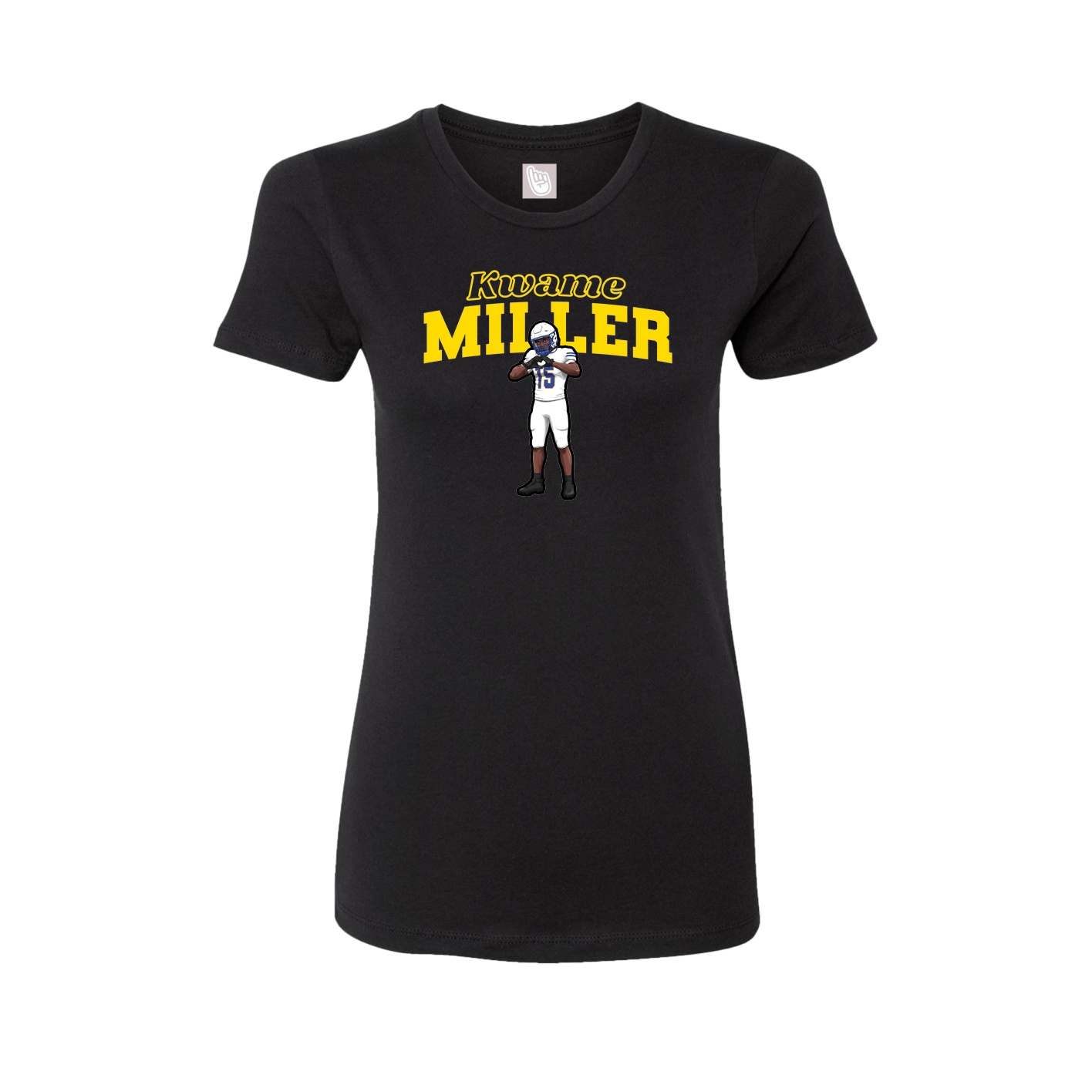 Womens Tee — Name Arch in Black