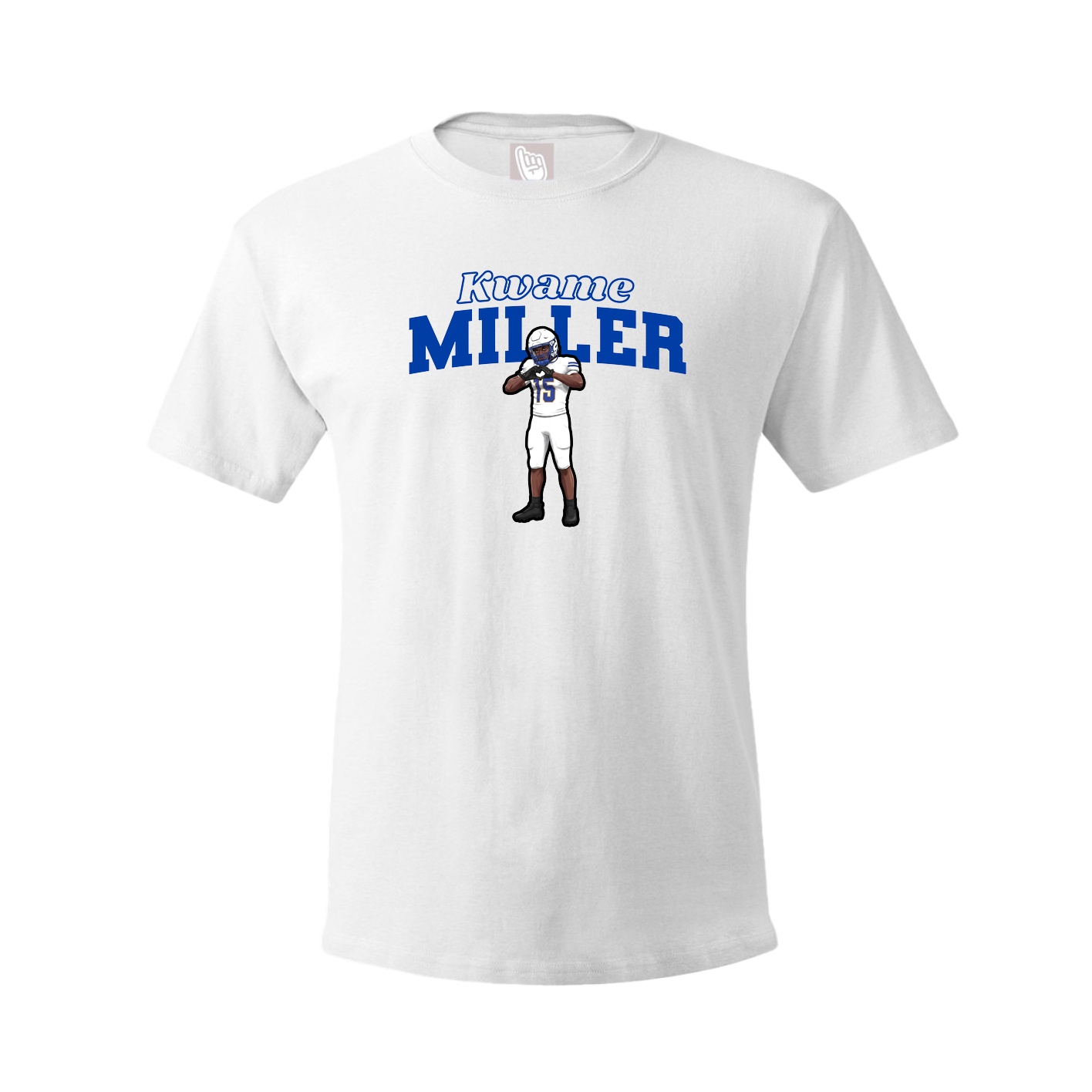 Youth Tee — Name Arch in White