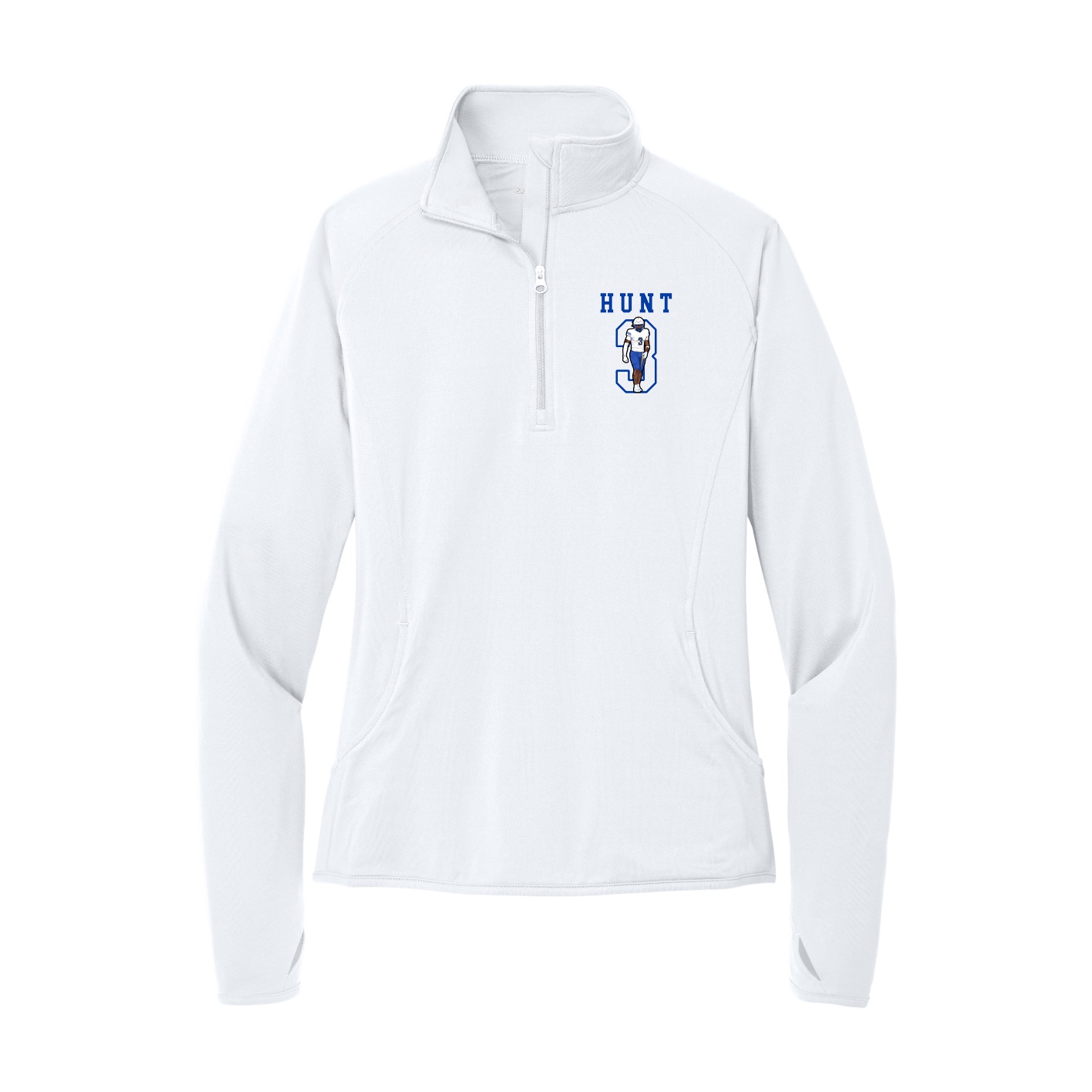 Women's Q-Zip Pullover — Shirsey in White