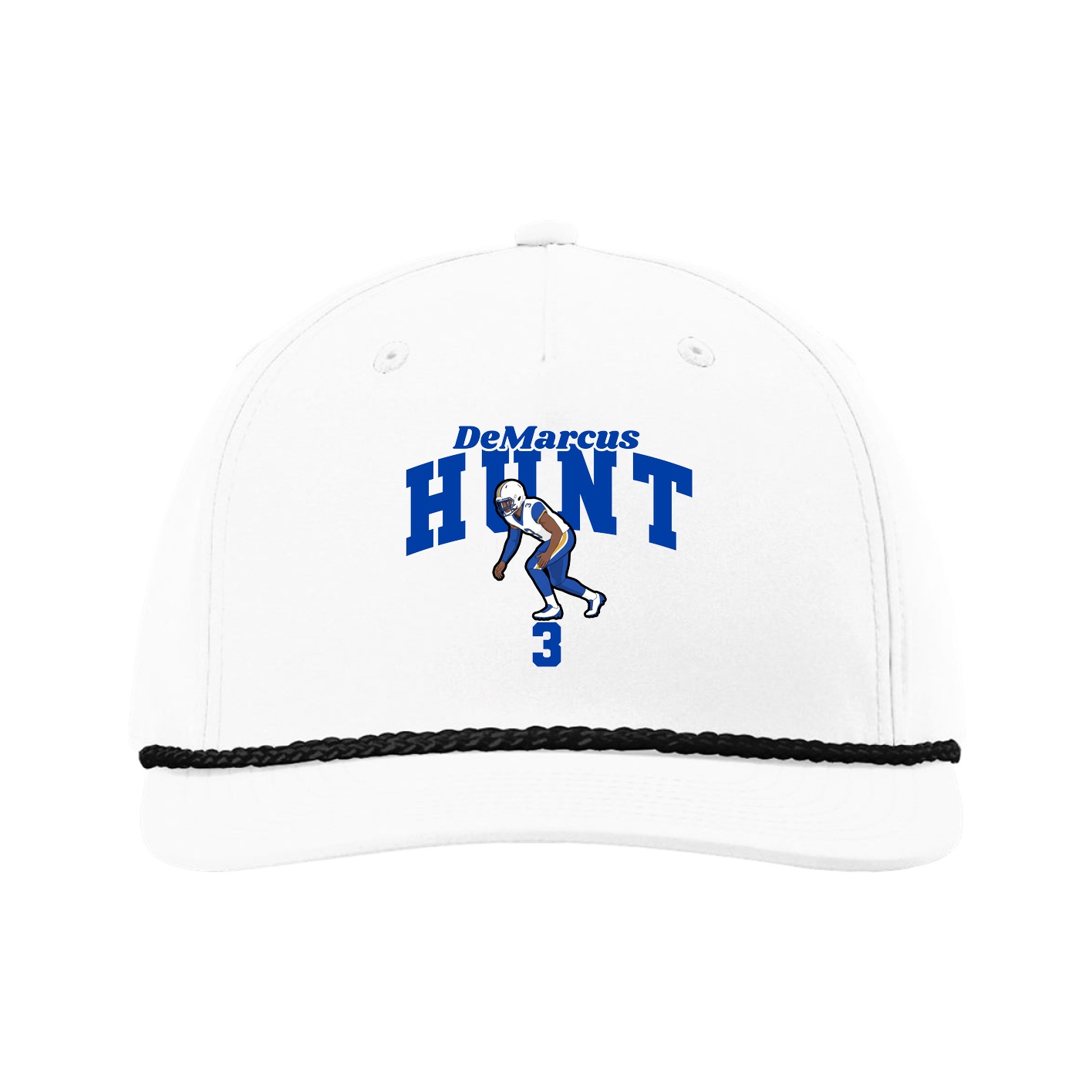 Five-Panel Classic Rope Cap — Signature Arch in White