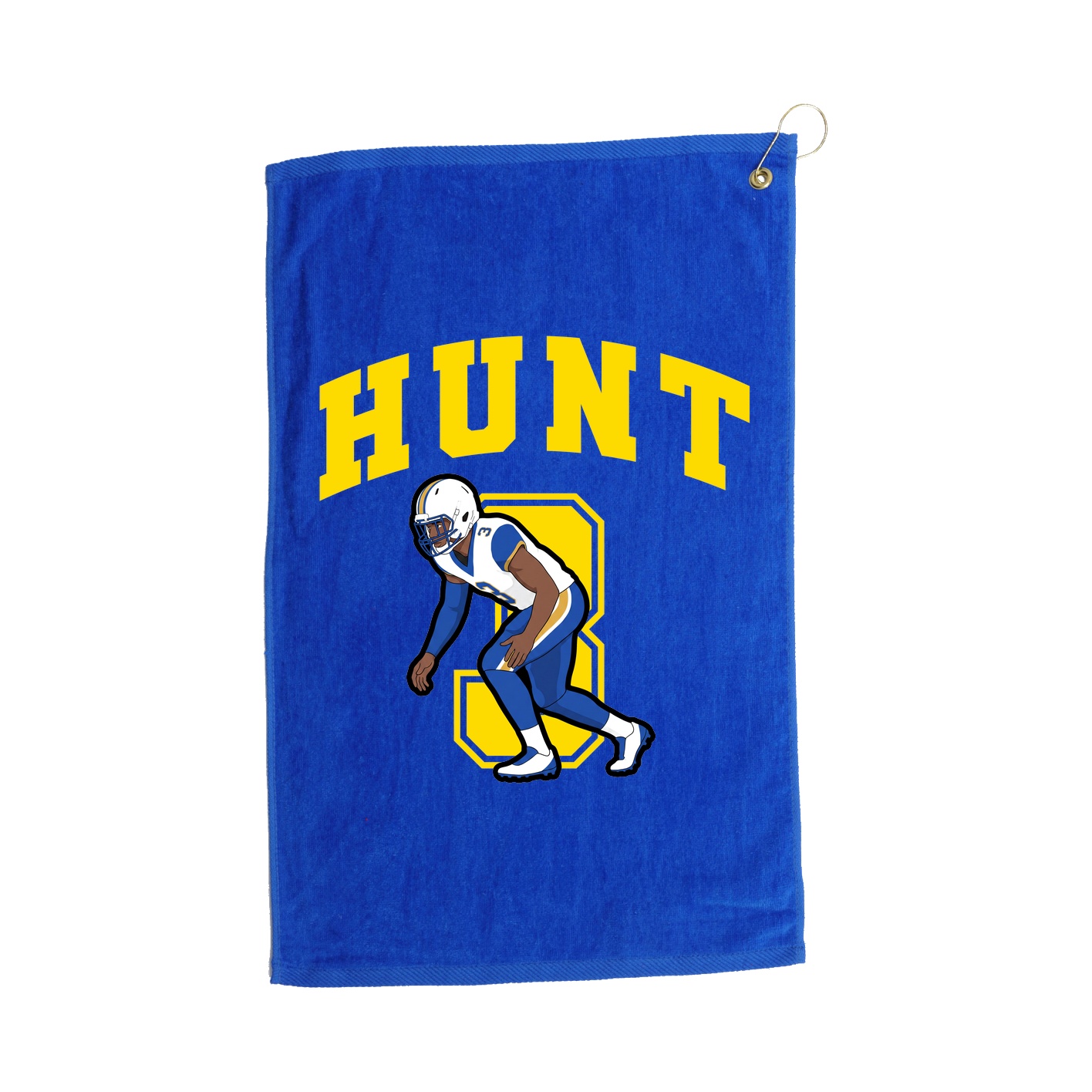 Golf Towel — Number in Royal