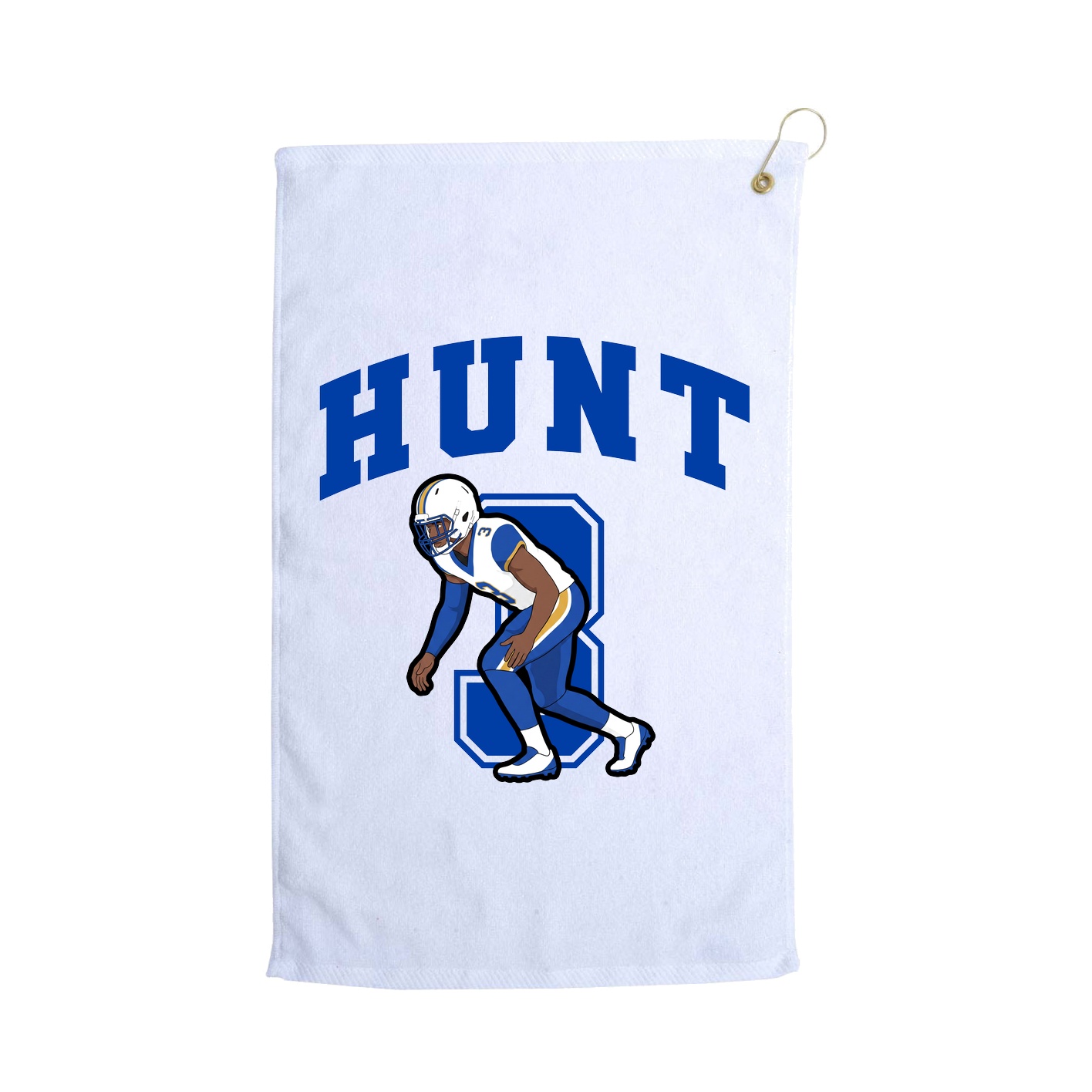 Golf Towel — Number in White