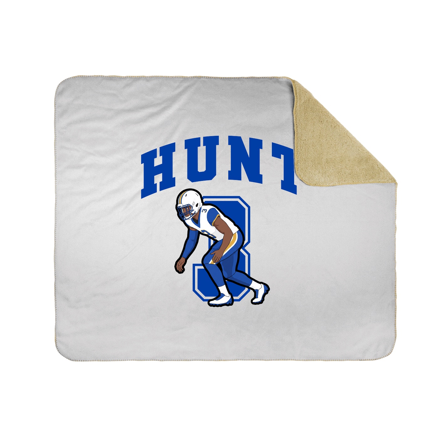 Throw Blanket — Number in White