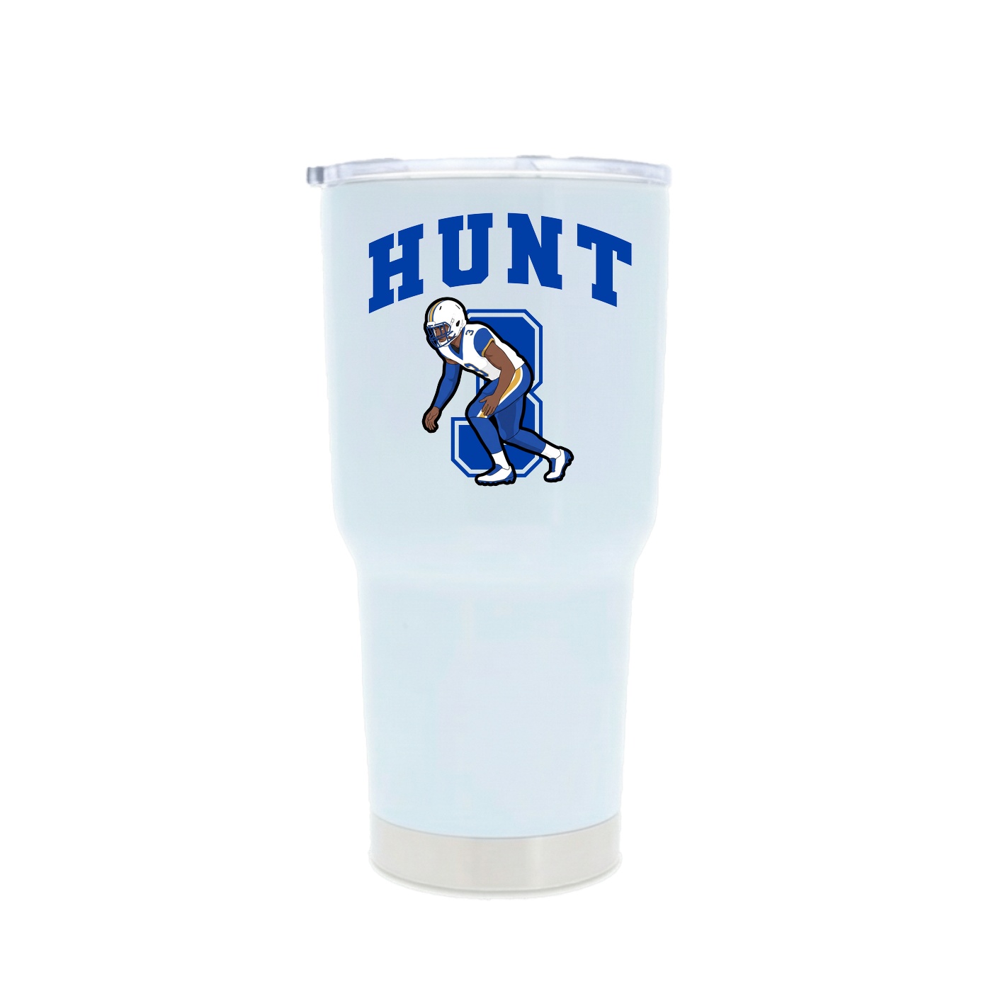 30oz Stainless Steel Tumbler — Number in White