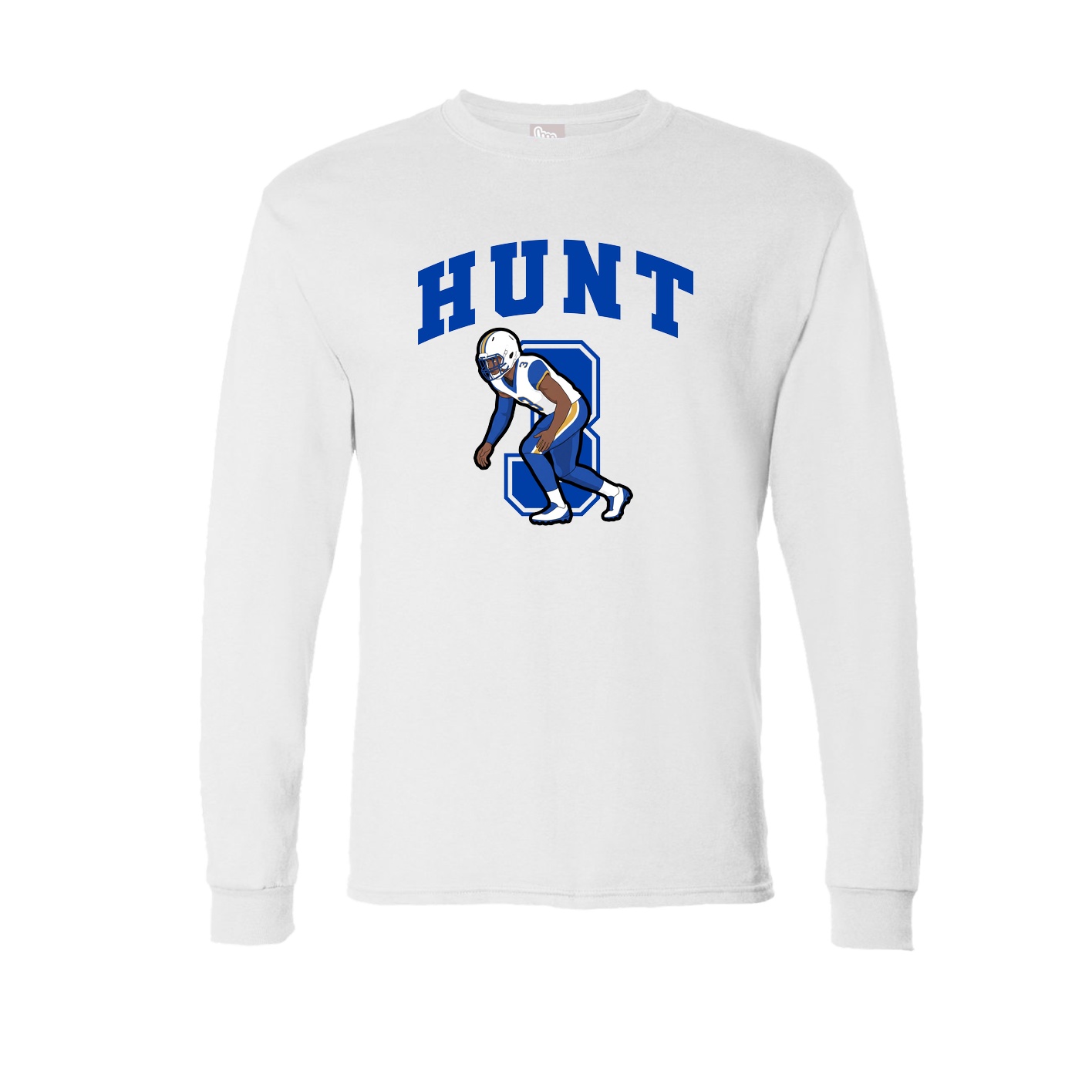 Long Sleeve Tee — Number in White