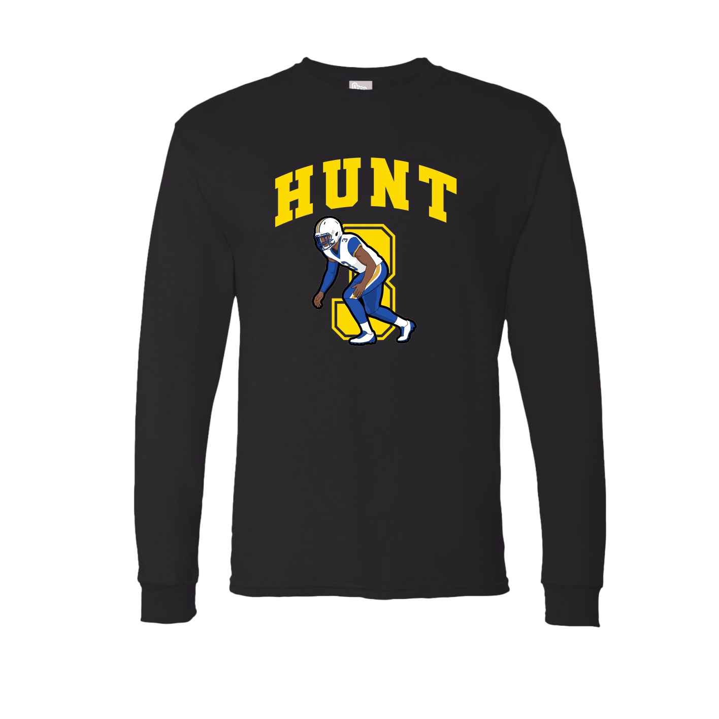 Long Sleeve Tee — Number in Black