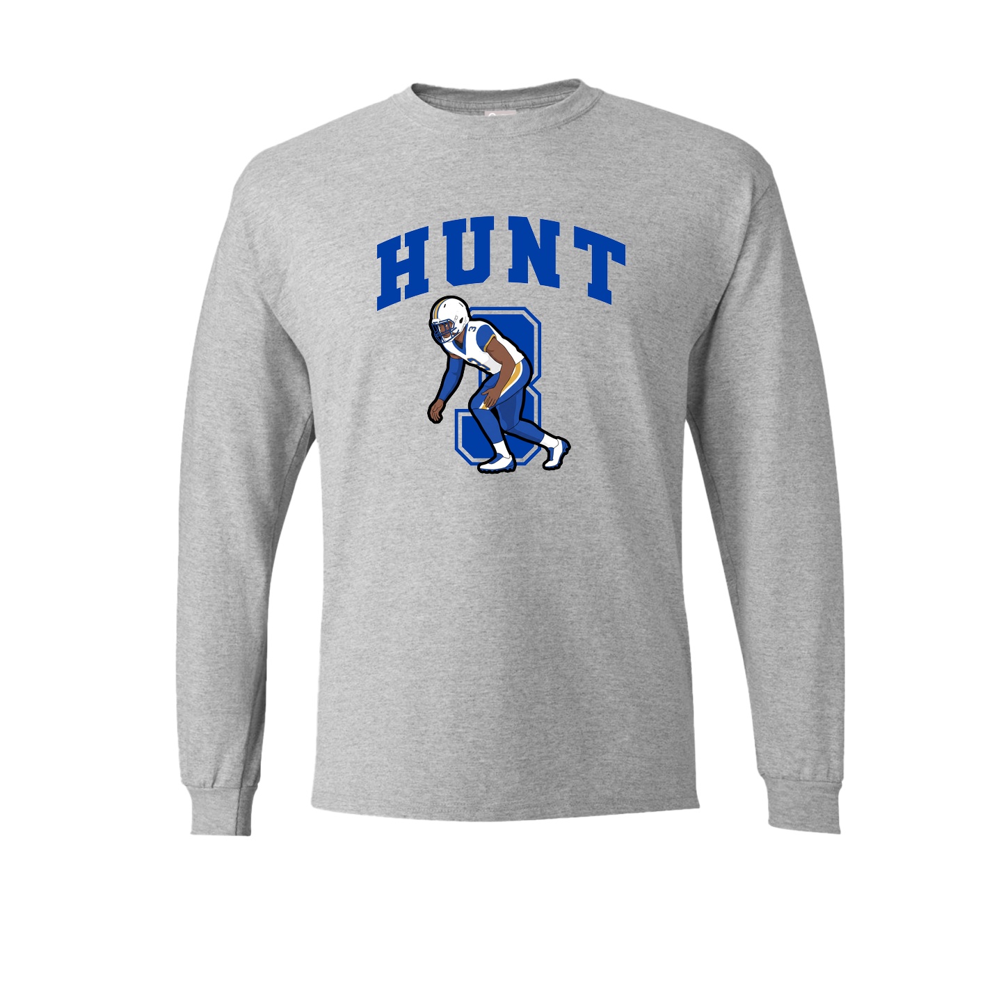 Long Sleeve Tee — Number in Grey